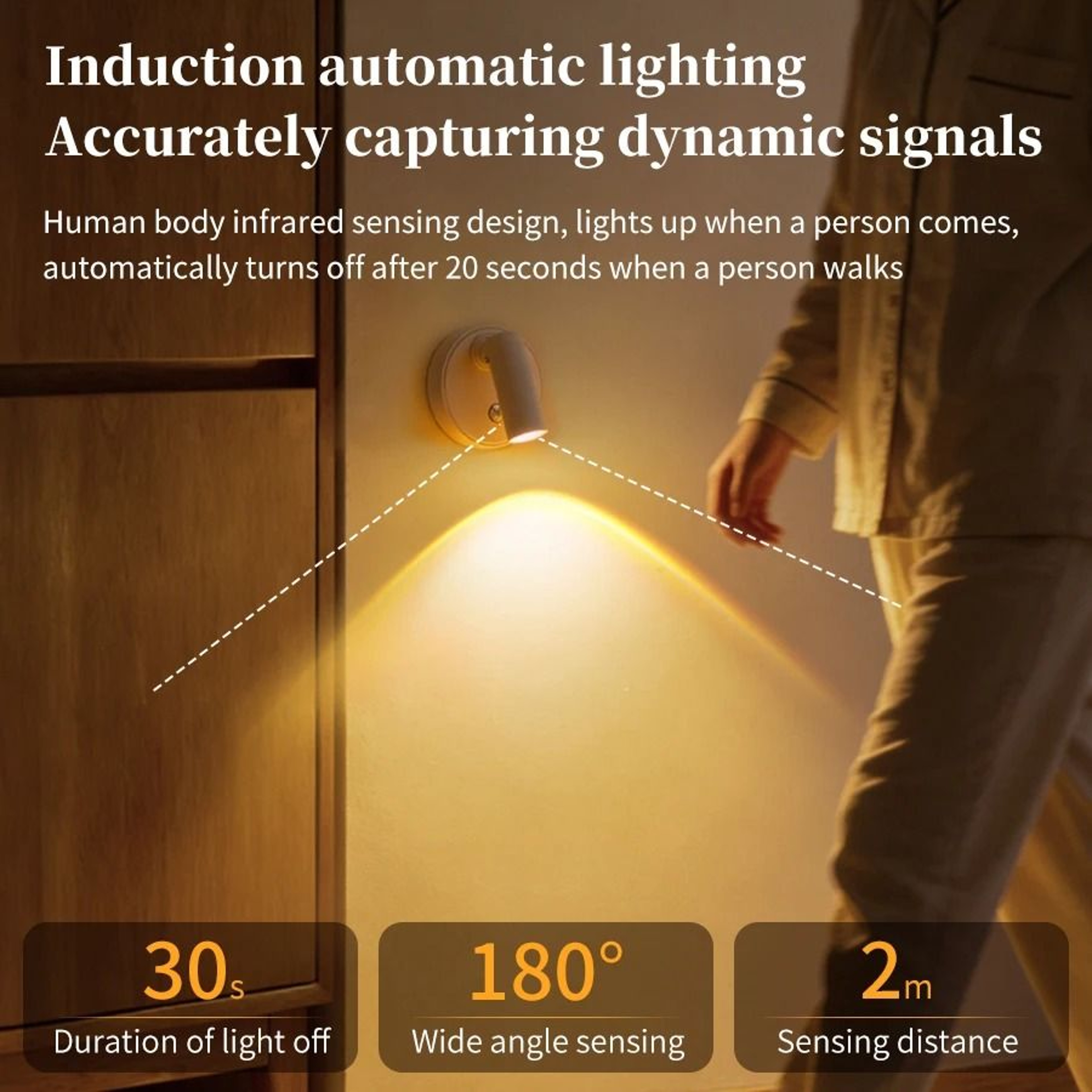 Rechargeable Motion Sensor LED Wall Spotlight With Remote Control Art  Cabinet Light 1