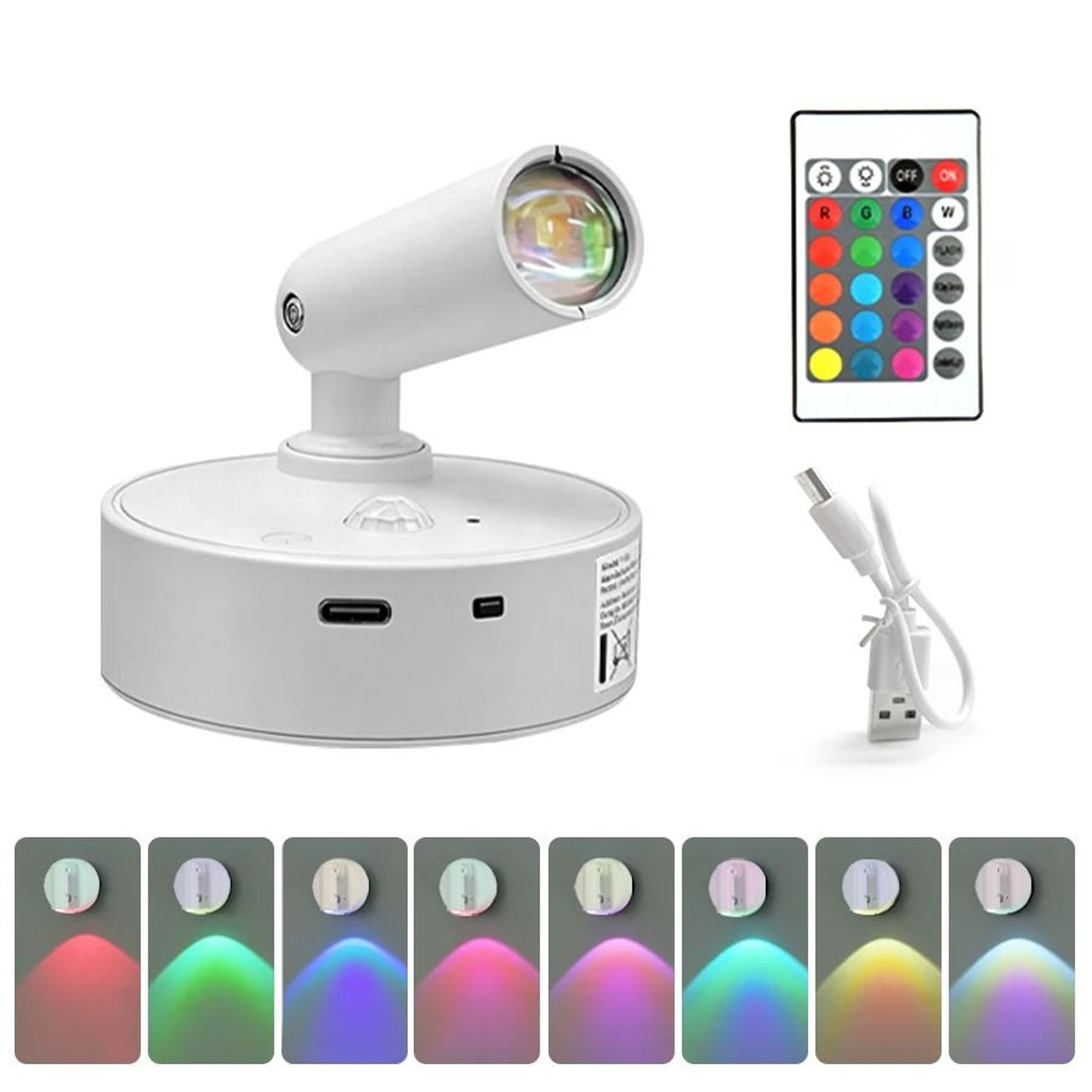 Rechargeable Motion Sensor LED Wall Spotlight With Remote Control Art  Cabinet Light 8