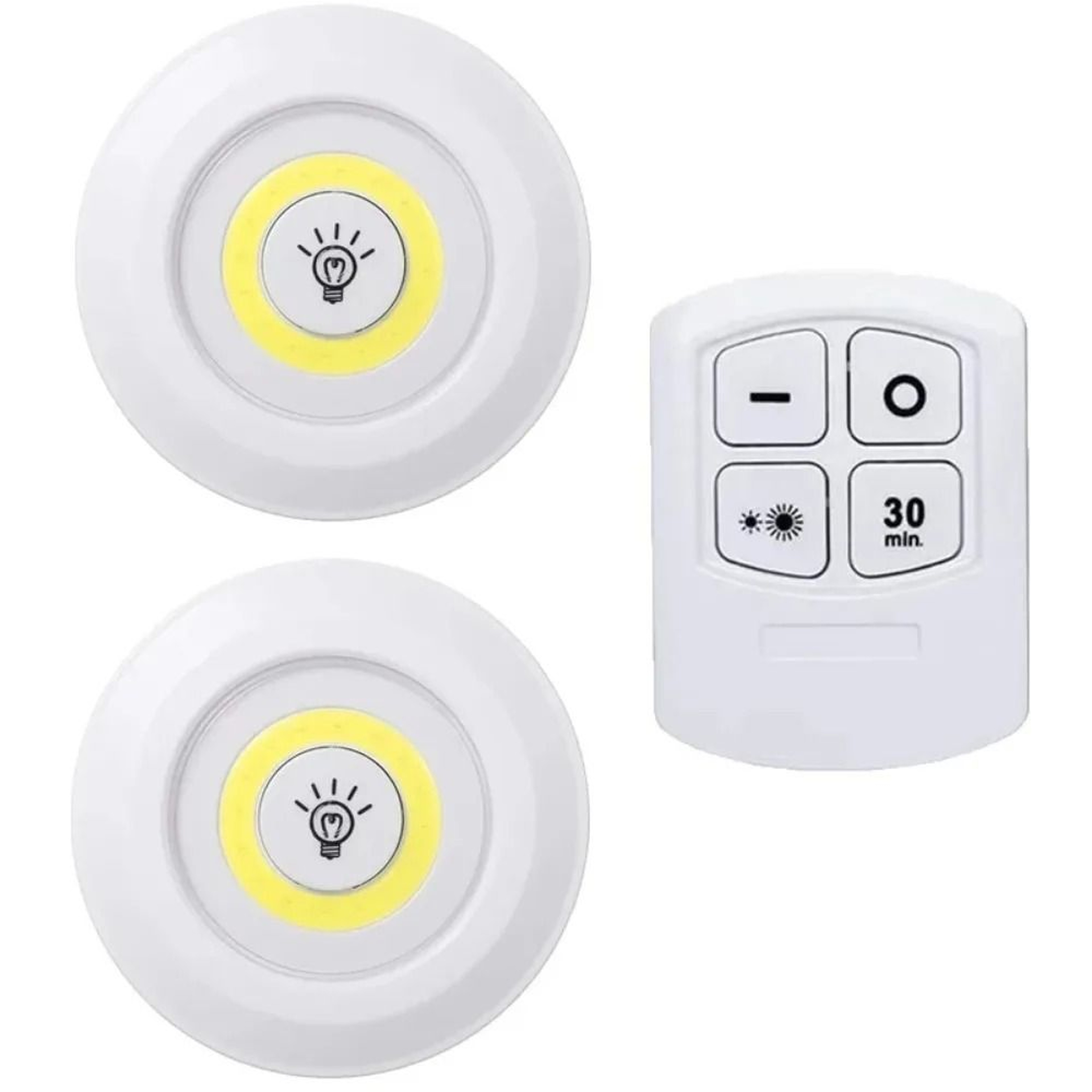Wireless BatteryOperated LED UnderCabinet Puck Lights With Remote Control 8