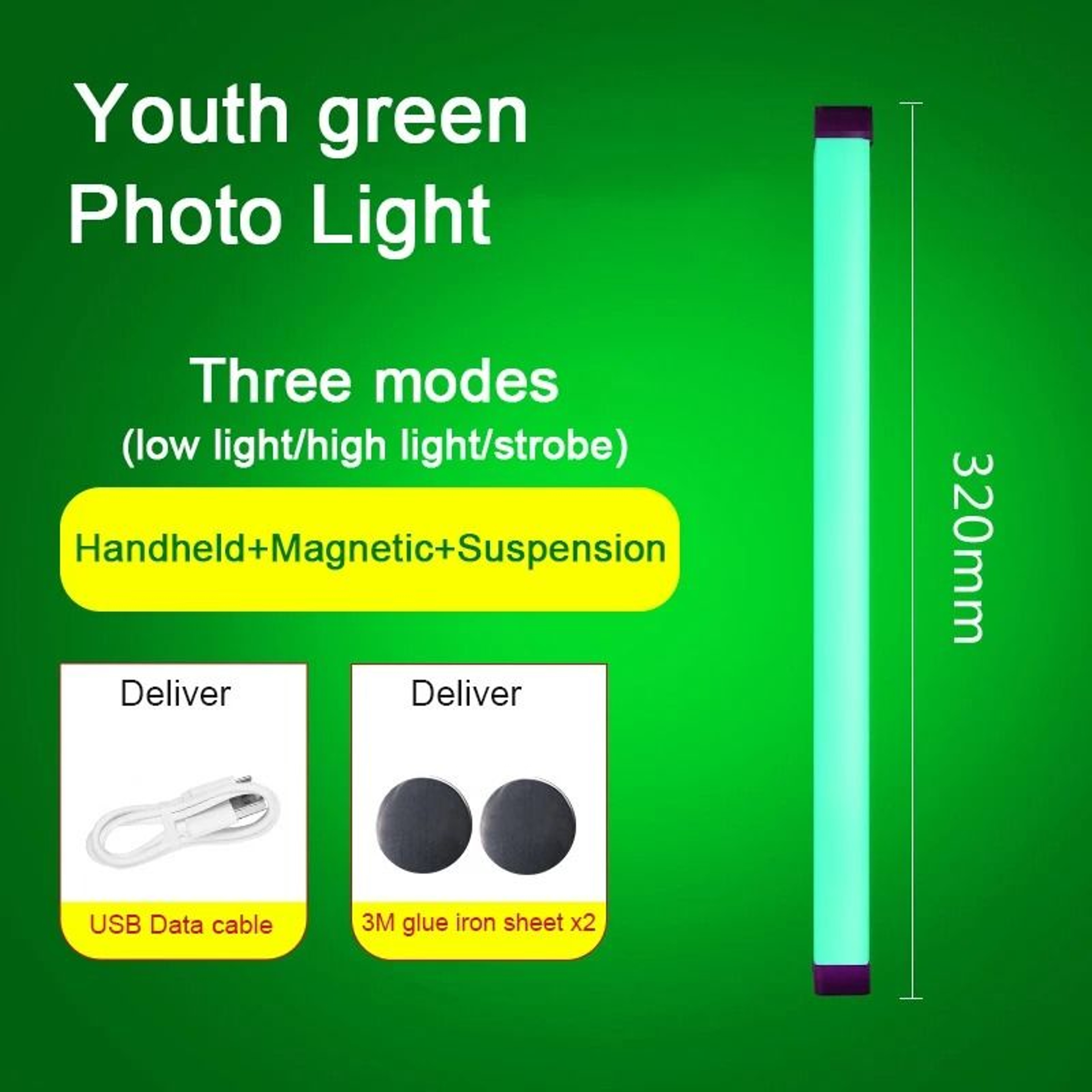 Handheld Colorful RGB LED Atmosphere Night Lamp Rechargeable Photo Fill Light  Room Decor 6