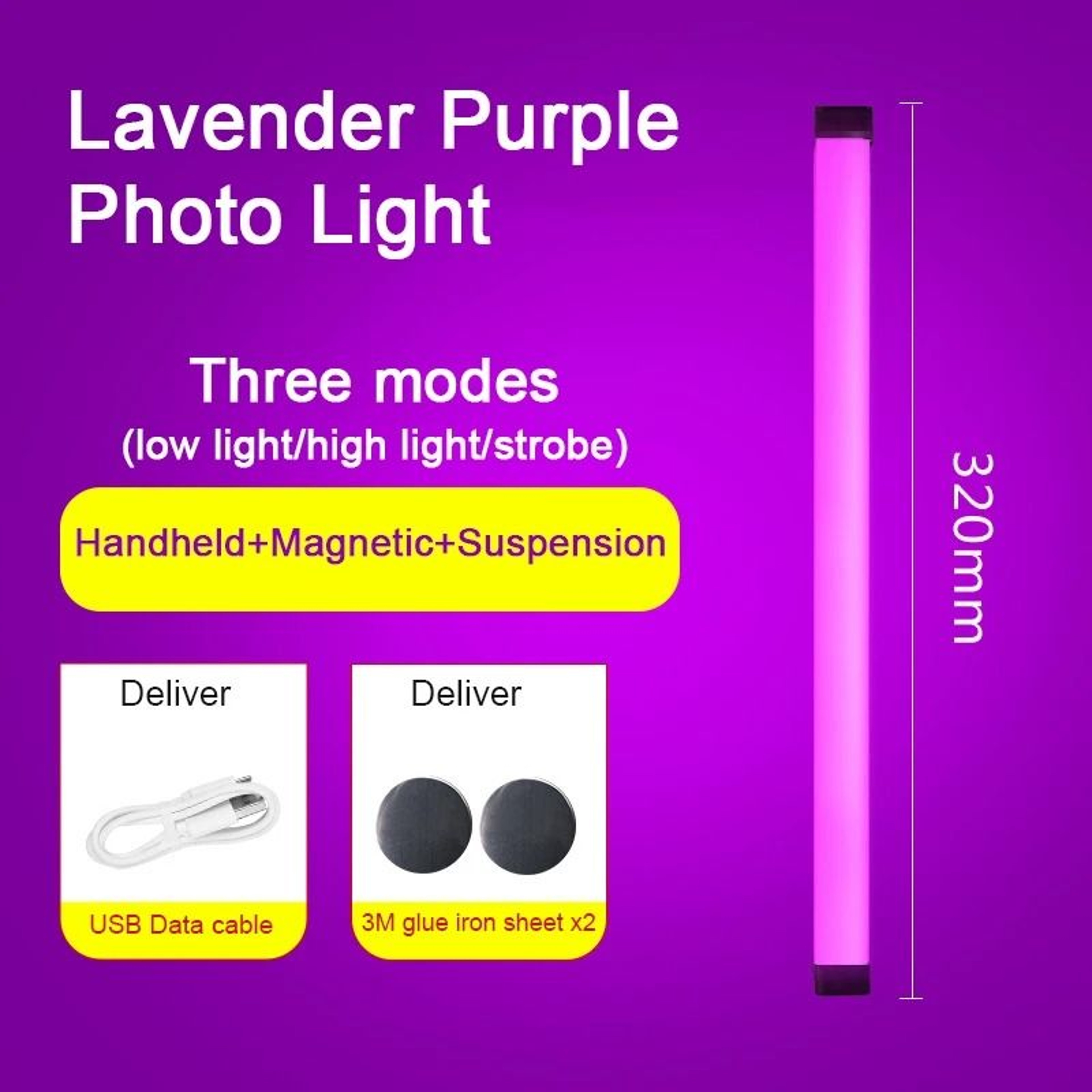 Handheld Colorful RGB LED Atmosphere Night Lamp Rechargeable Photo Fill Light  Room Decor 8