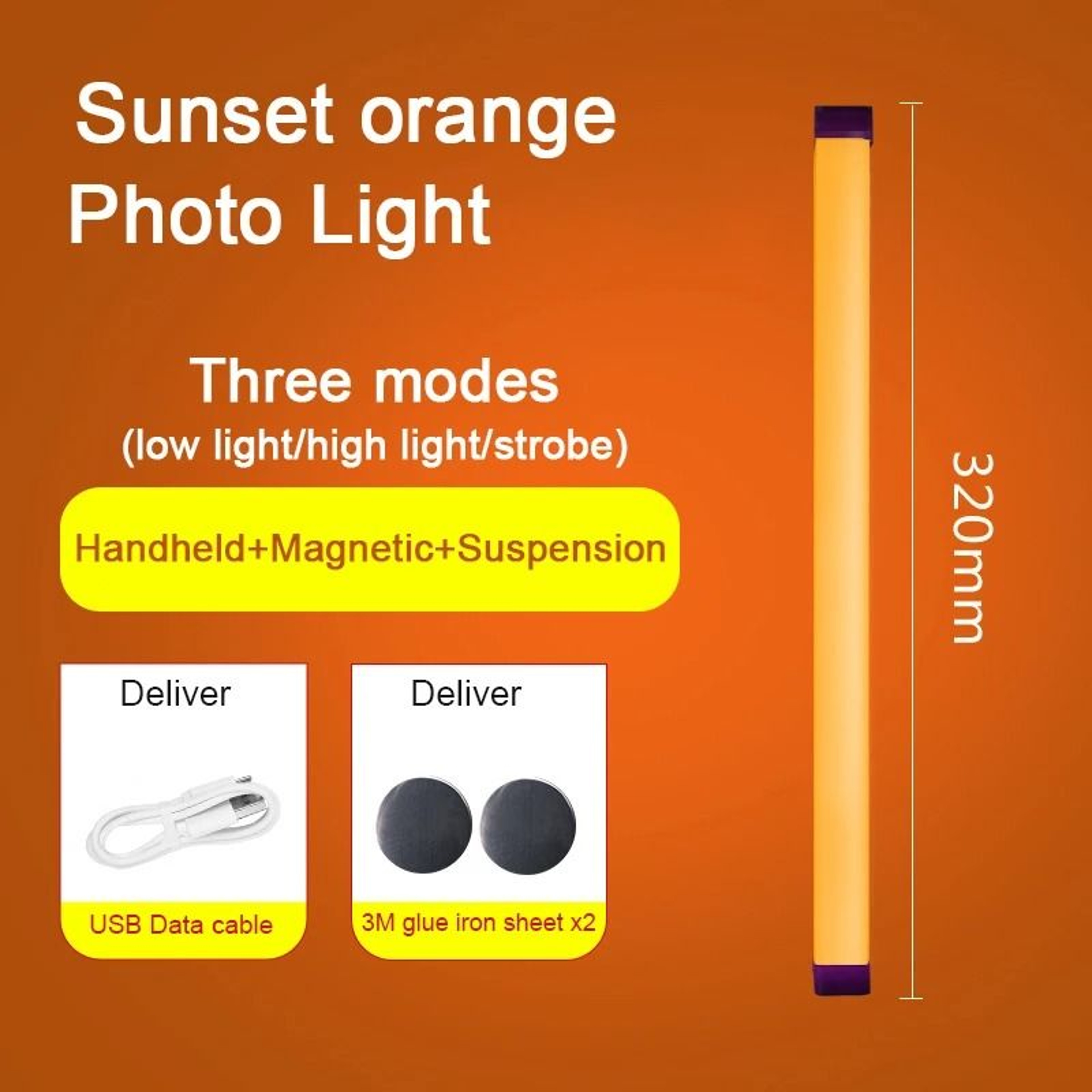 Handheld Colorful RGB LED Atmosphere Night Lamp Rechargeable Photo Fill Light  Room Decor 12