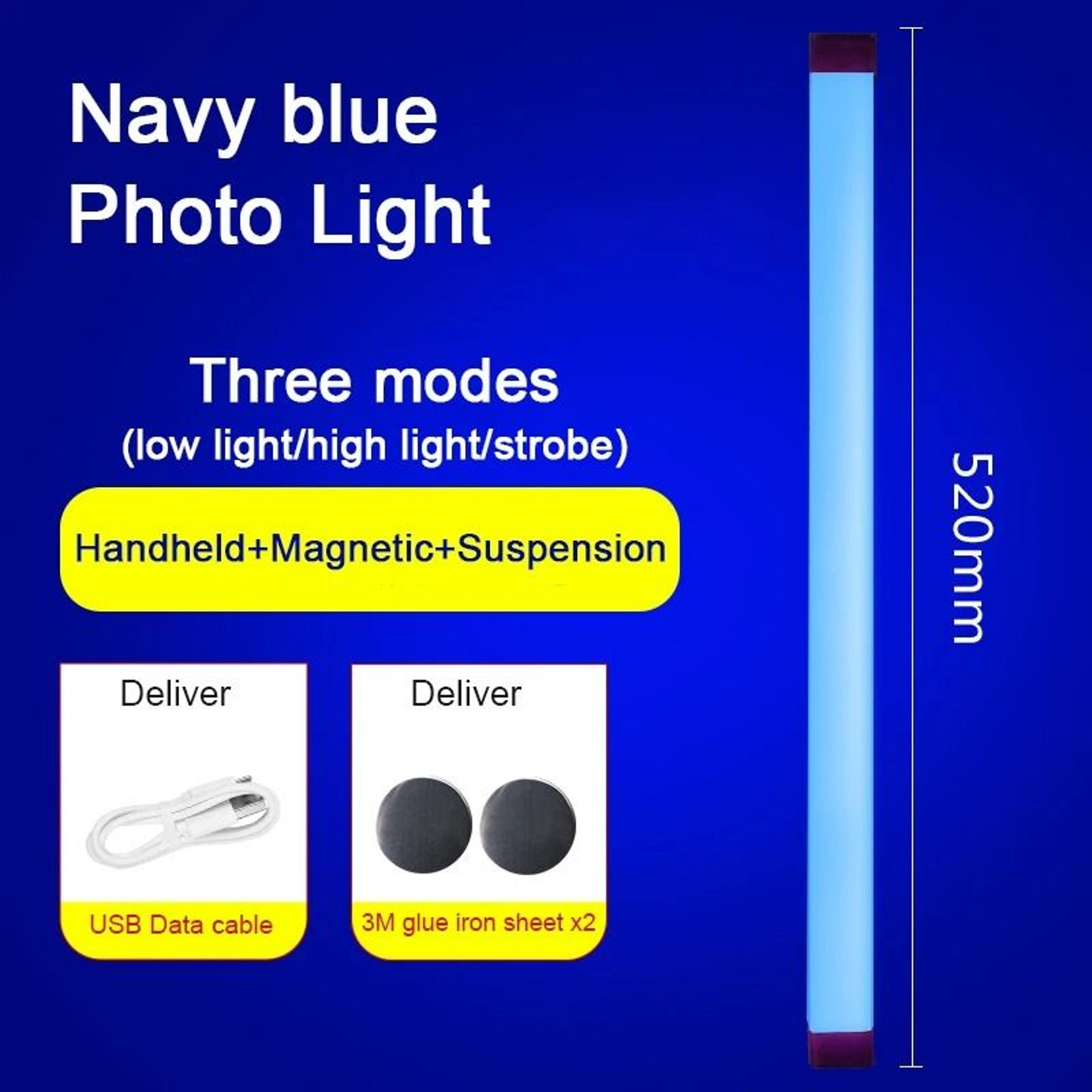 Handheld Colorful RGB LED Atmosphere Night Lamp Rechargeable Photo Fill Light  Room Decor 15