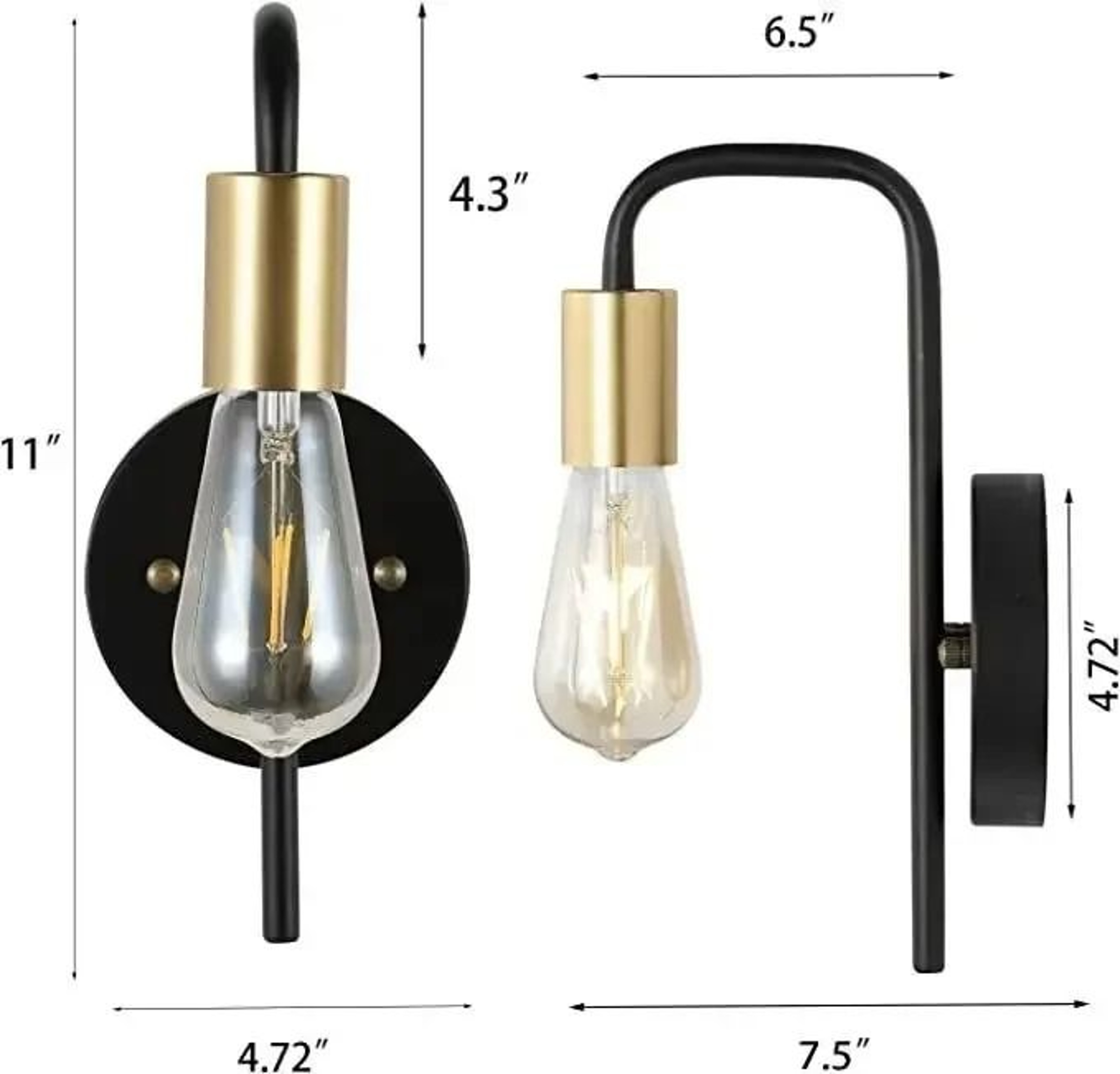 Nordic Curved Pipe Iron Wall Sconce Modern E27 Interior Decor Light For Living Room  Bedroom 6