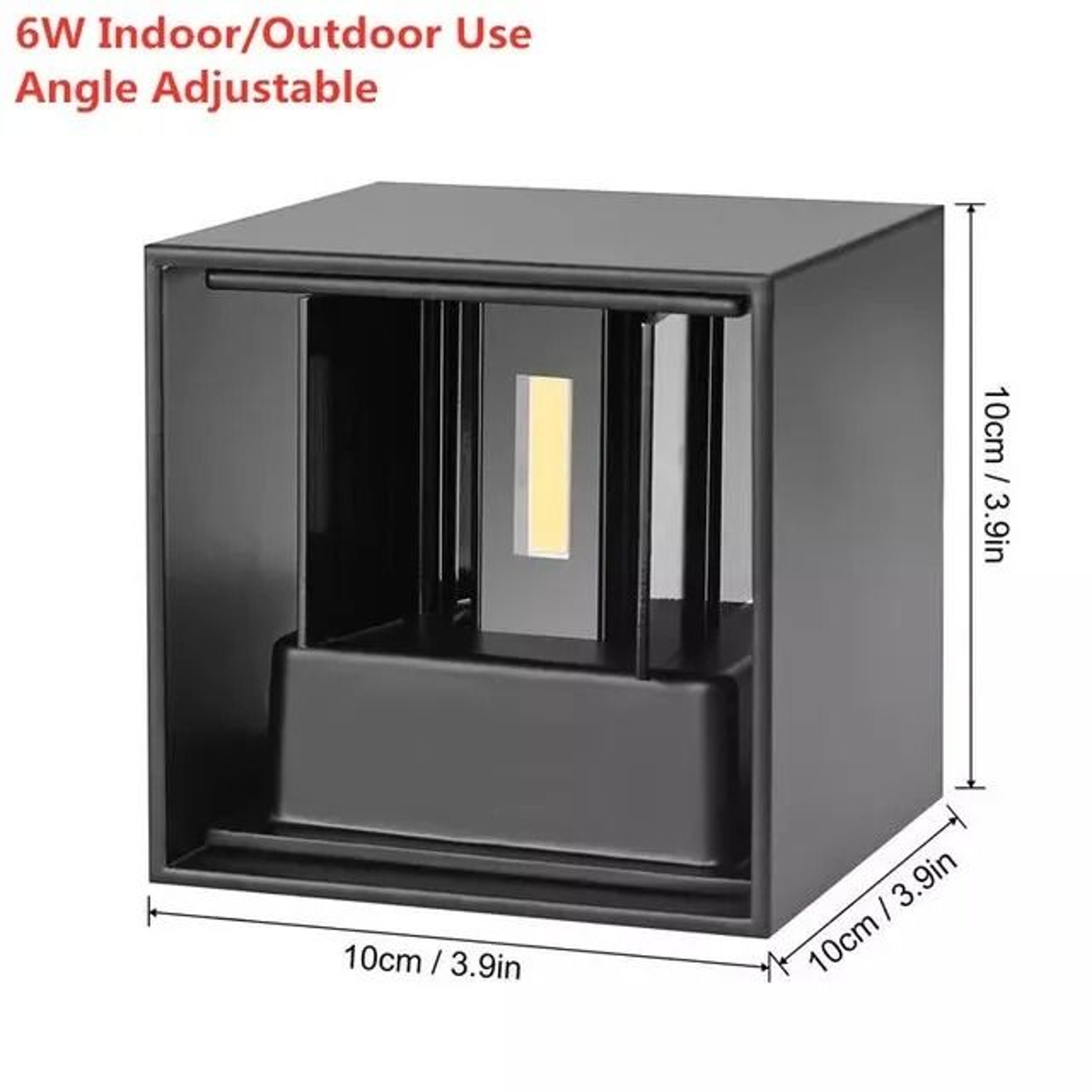 IP65 Waterproof Aluminum Cube LED Wall Lamp Adjustable 6W12W Indoor  Outdoor Surface Mount Sconce 10