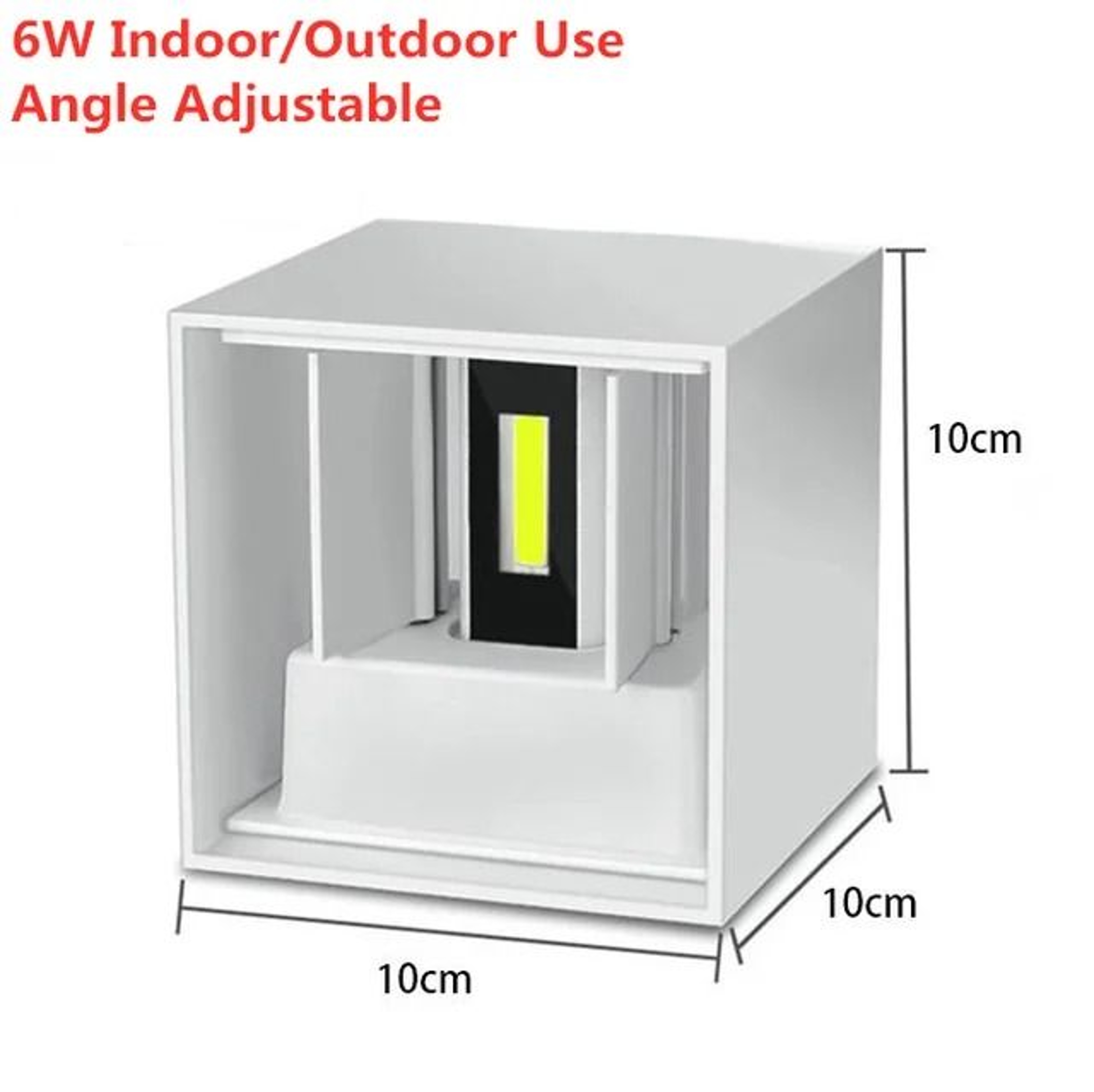 IP65 Waterproof Aluminum Cube LED Wall Lamp Adjustable 6W12W Indoor  Outdoor Surface Mount Sconce 8