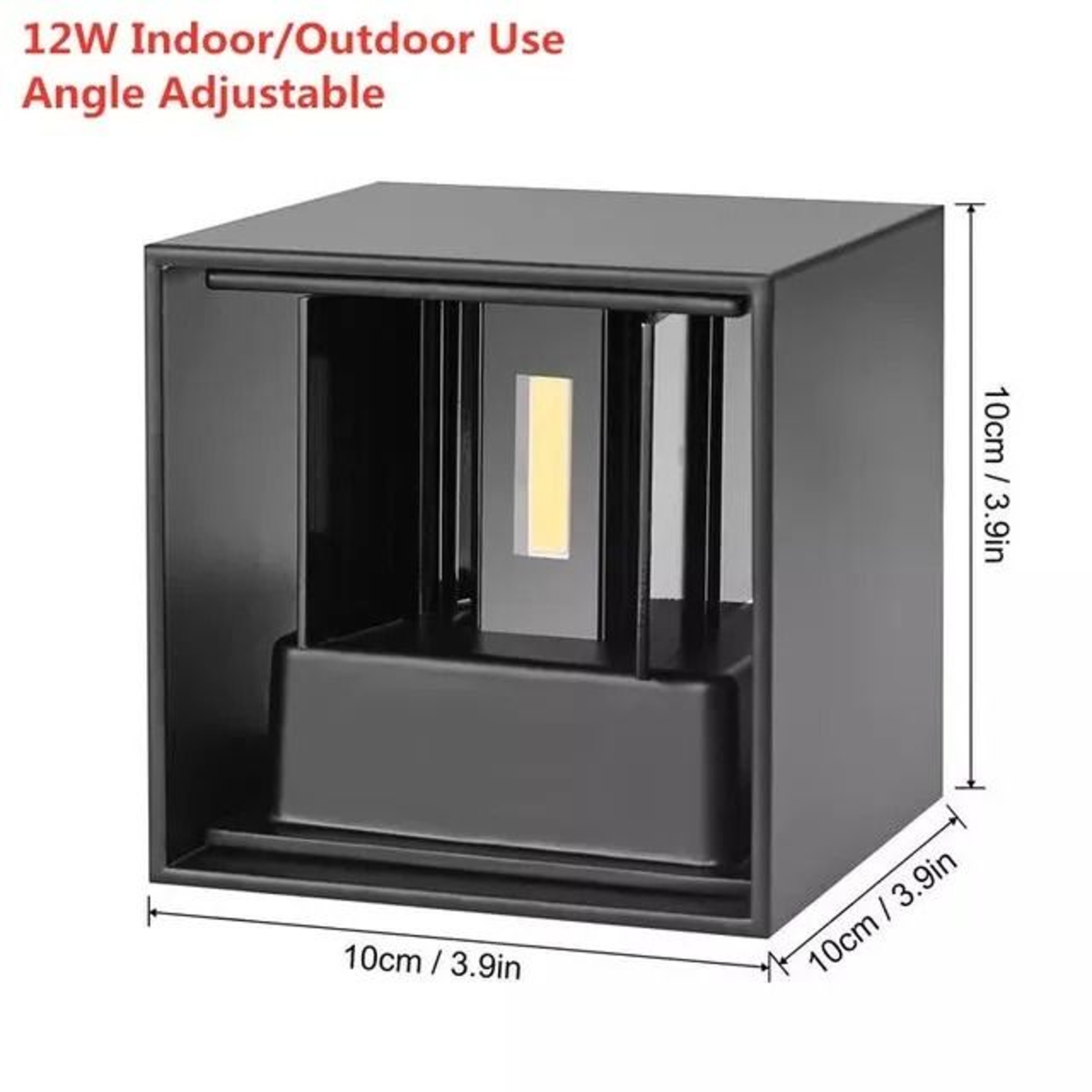 IP65 Waterproof Aluminum Cube LED Wall Lamp Adjustable 6W12W Indoor  Outdoor Surface Mount Sconce 11