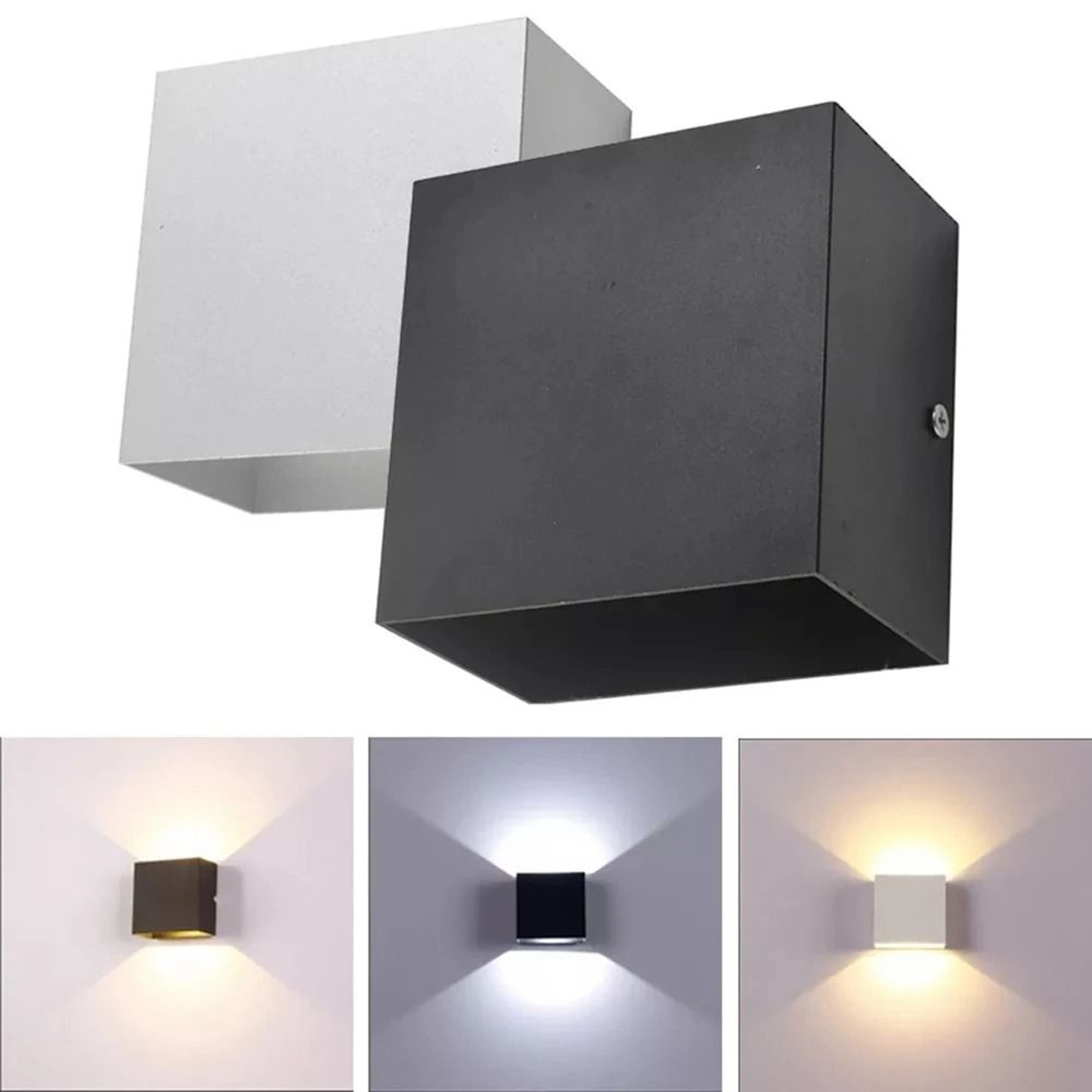 IP65 Waterproof Aluminum Cube LED Wall Lamp Adjustable 6W12W Indoor  Outdoor Surface Mount Sconce 2