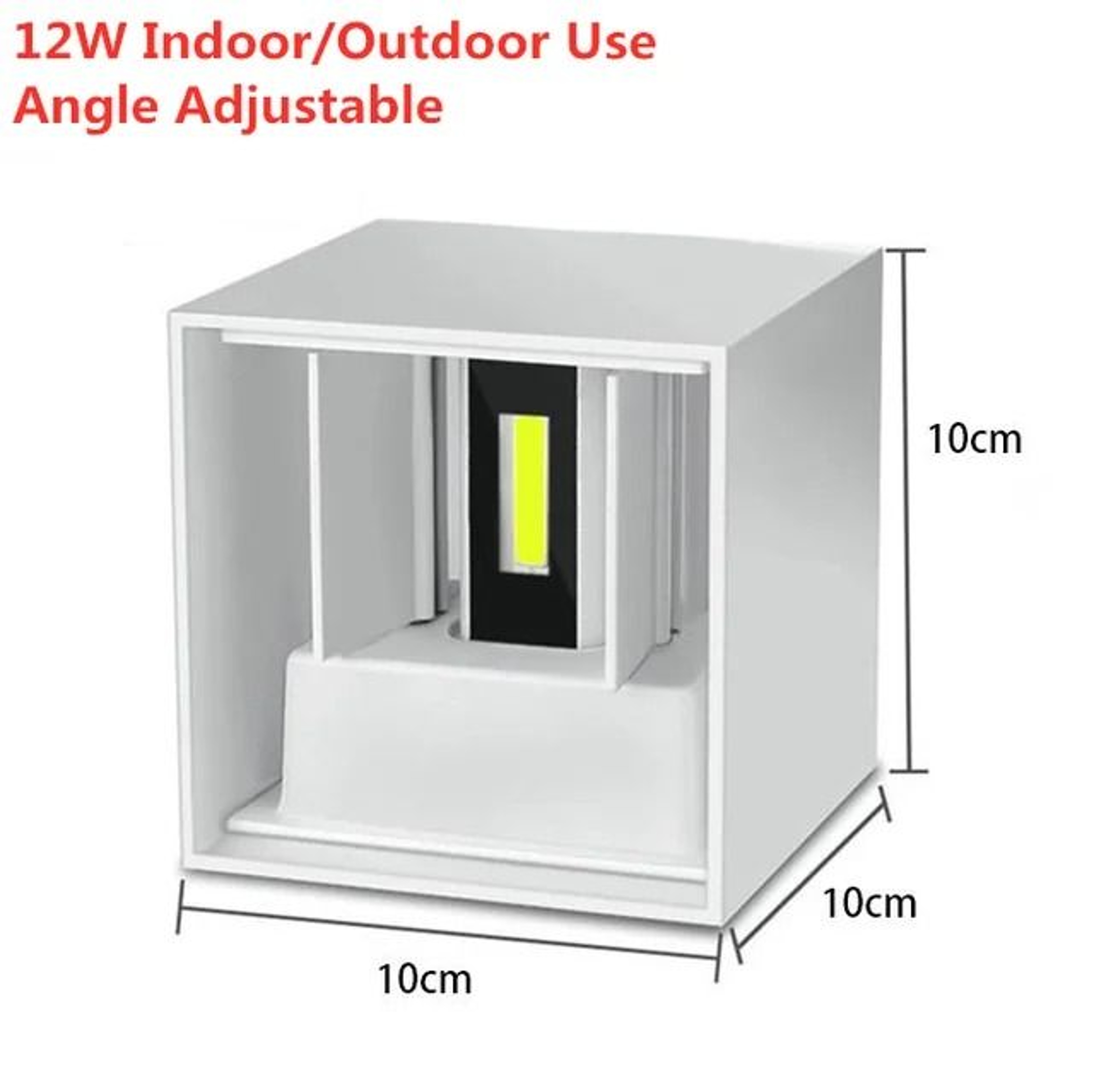 IP65 Waterproof Aluminum Cube LED Wall Lamp Adjustable 6W12W Indoor  Outdoor Surface Mount Sconce 9