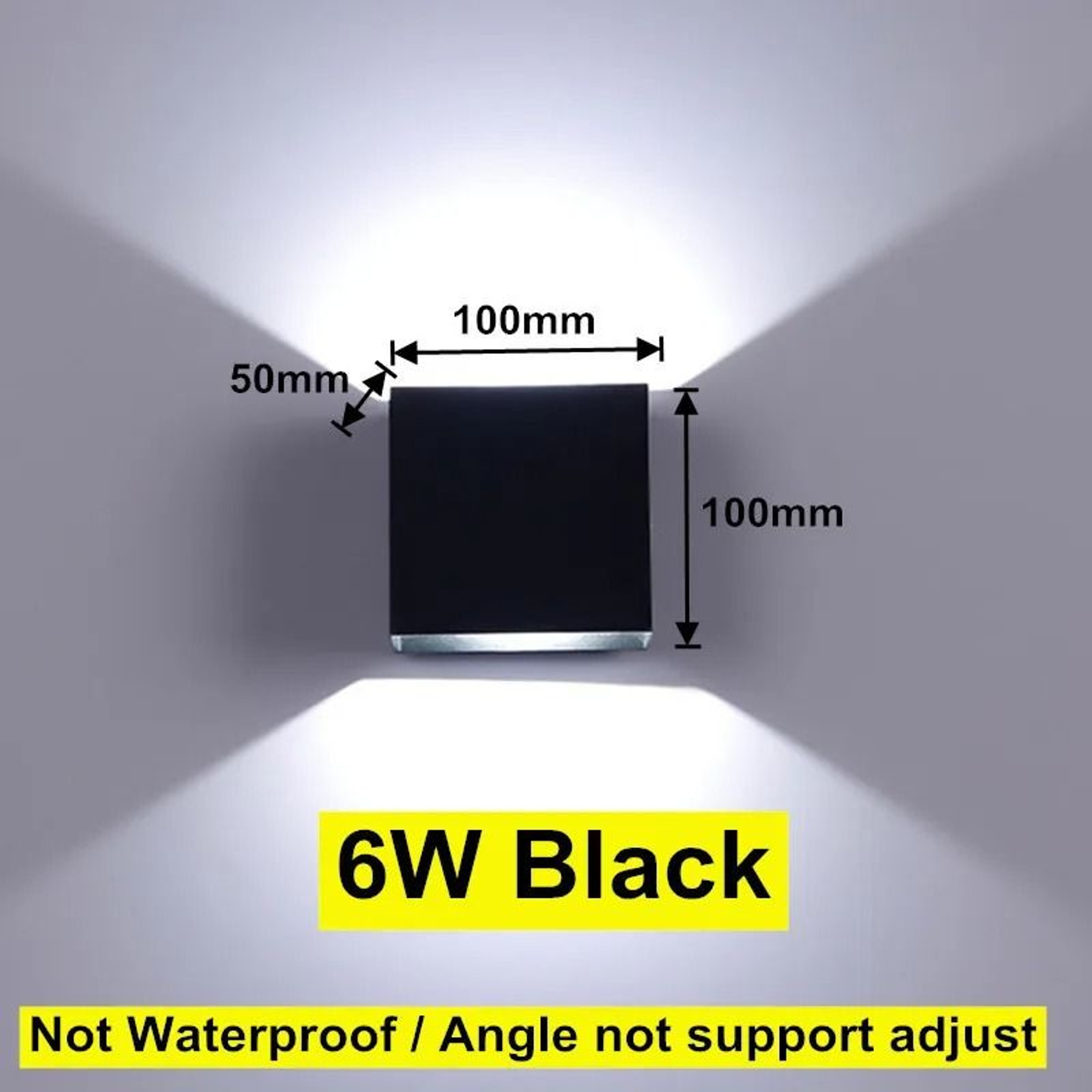 IP65 Waterproof Aluminum Cube LED Wall Lamp Adjustable 6W12W Indoor  Outdoor Surface Mount Sconce 7