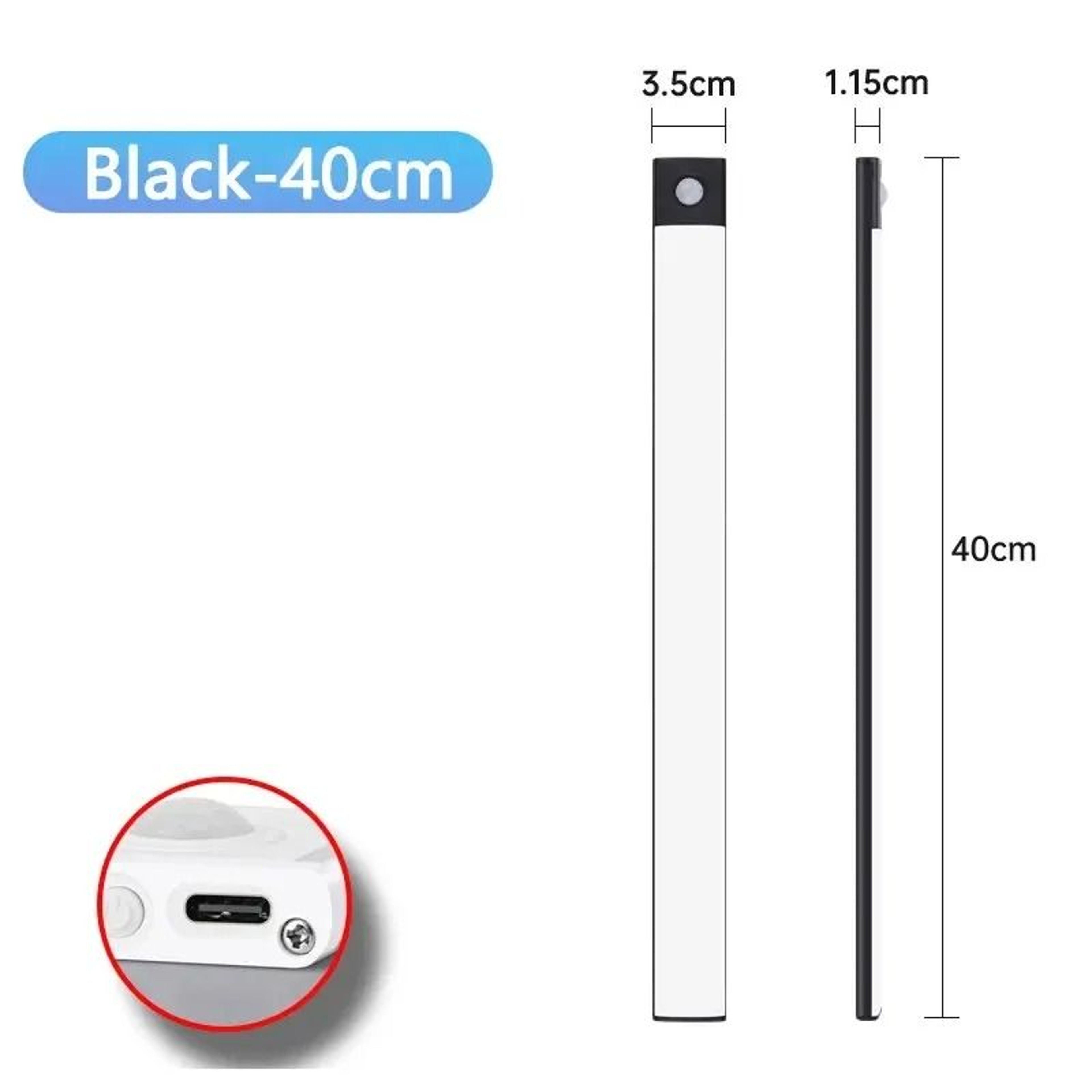 USB TypeC Rechargeable LED Motion Sensor Cabinet Light Slim Wireless Wardrobe  Kitchen Bar 14