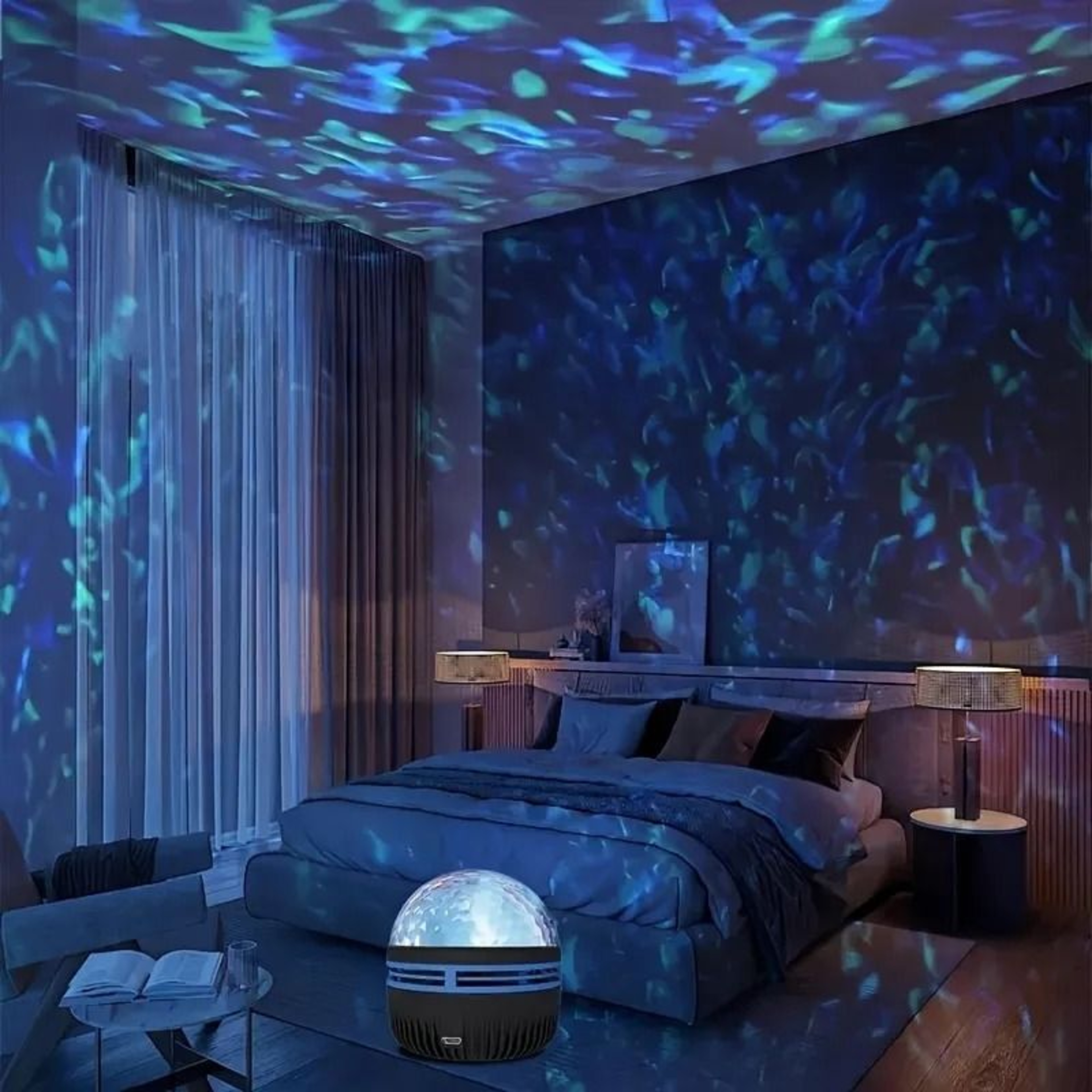 Vibrant Water Ripple LED Projection Light RGB Atmosphere Lamp With Remote Control  USB Power 4