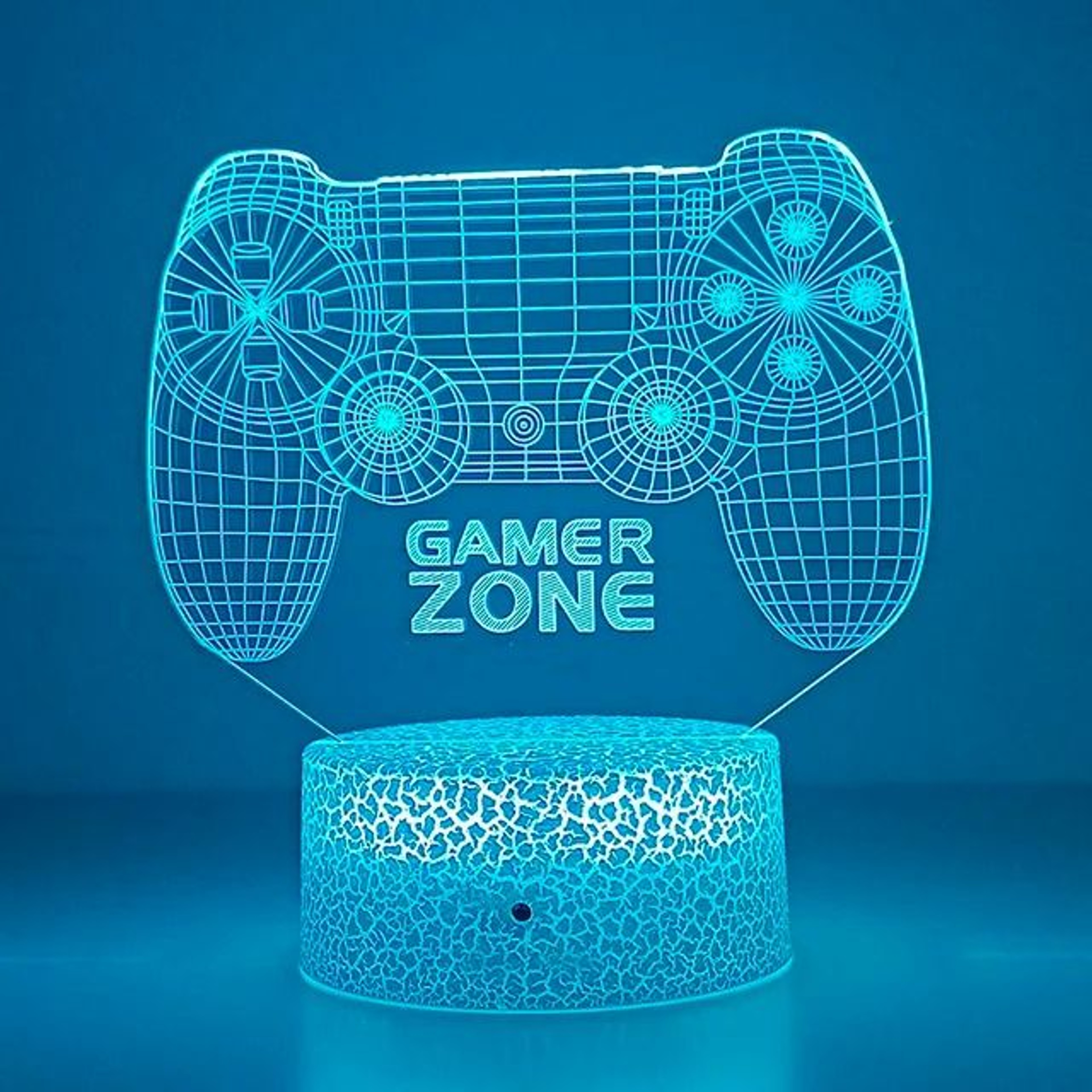 3D Optical Illusion Gaming Headset LED Lamp MultiColor Game Zone Desk Nightlight 28