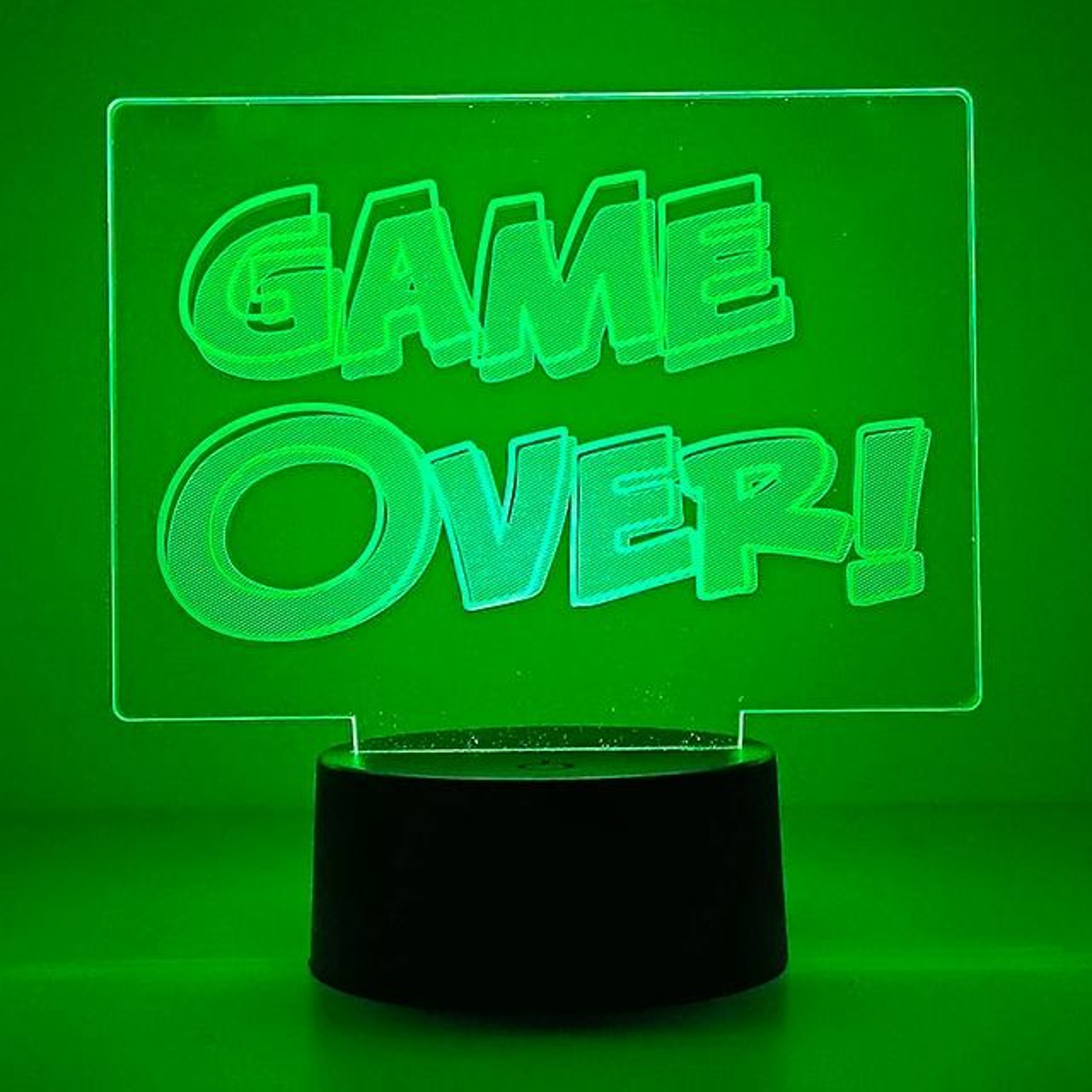 3D Optical Illusion Gaming Headset LED Lamp MultiColor Game Zone Desk Nightlight 24