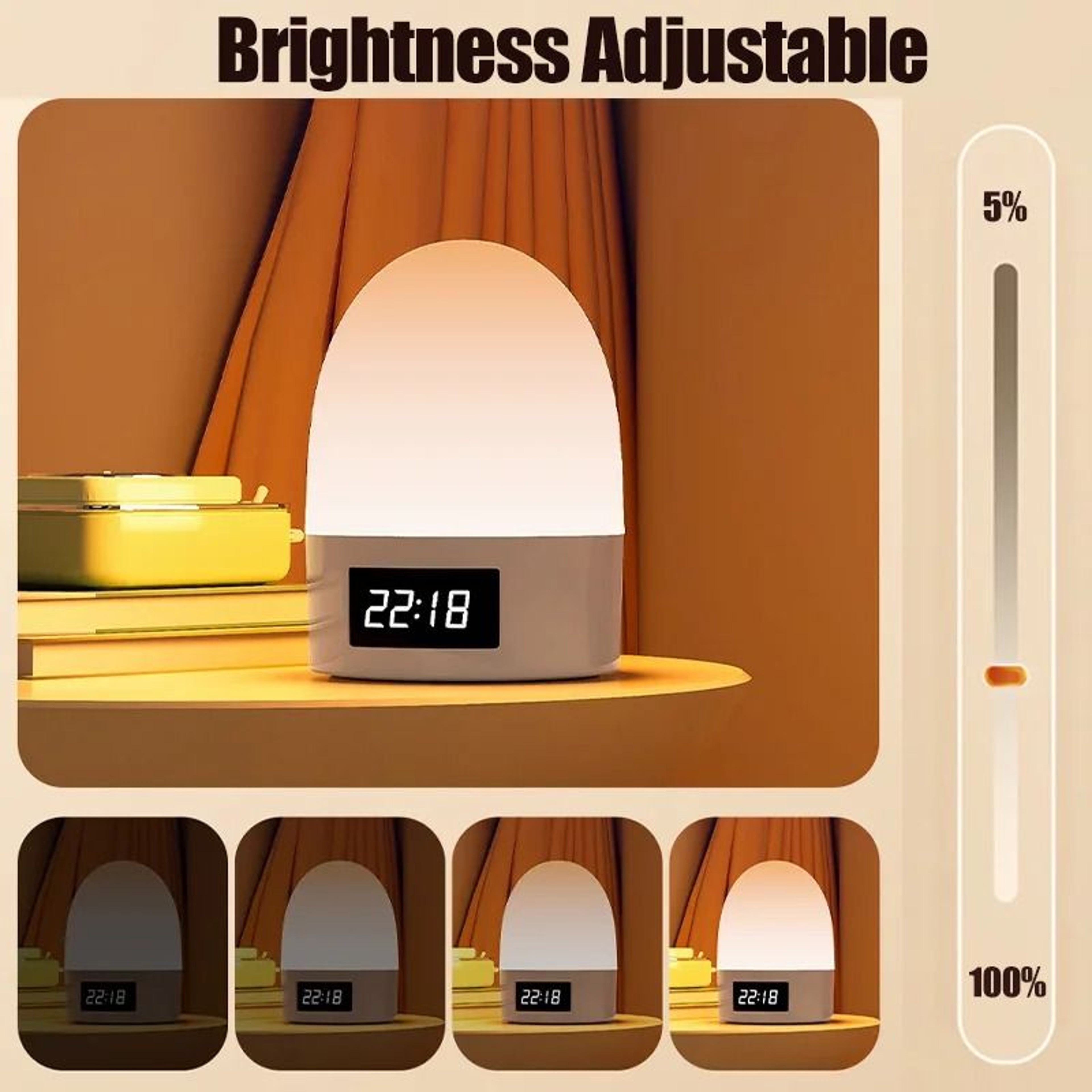 Touch Control Rechargeable 3Color LED Night Light Wireless Baby Nursery  Bedside Ambient Lamp 2
