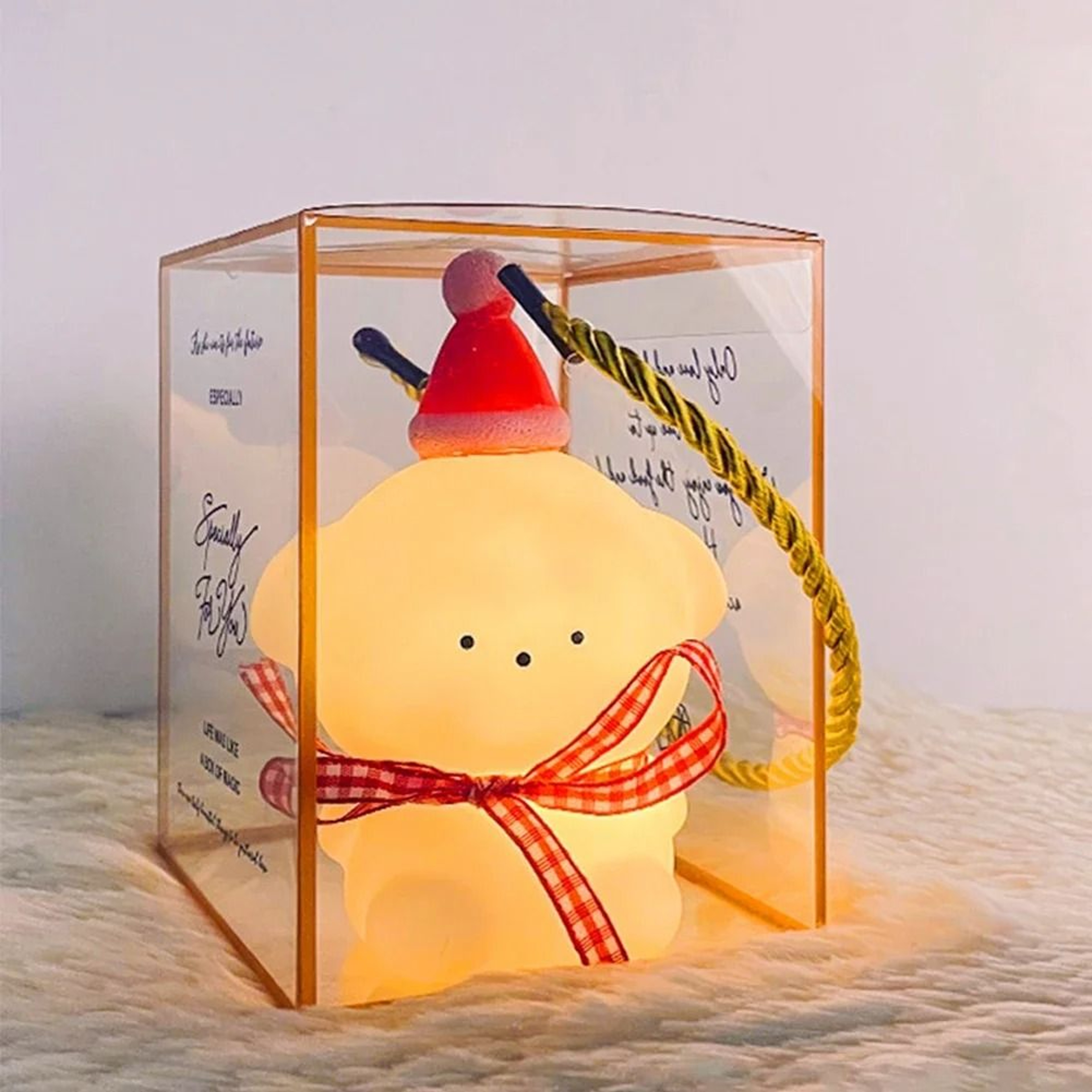 Big Face Silicone Rabbit Touch Night Light Cute Soft Cartoon LED Bedside Lamp For Kids 10