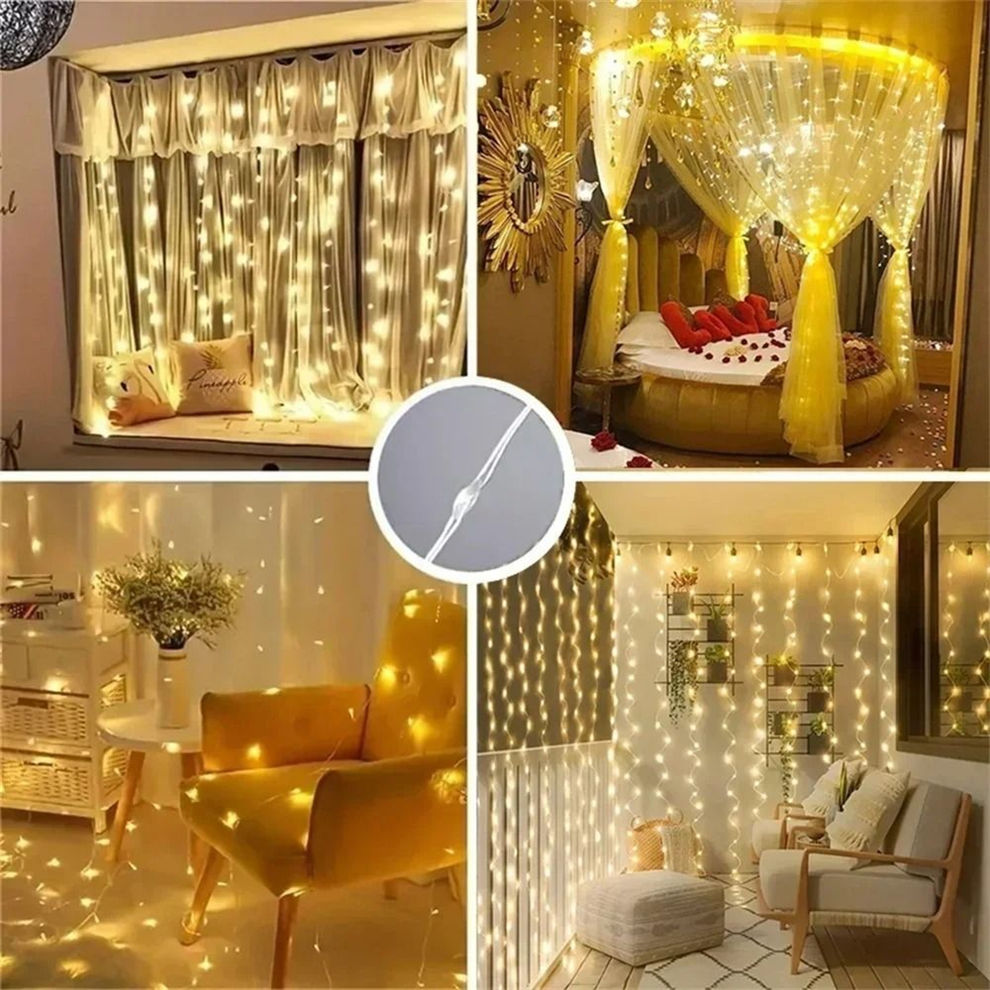 Remote Control USB LED Curtain String Lights 3M  4M  6M Fairy Lights For Home  Holiday Decor 5