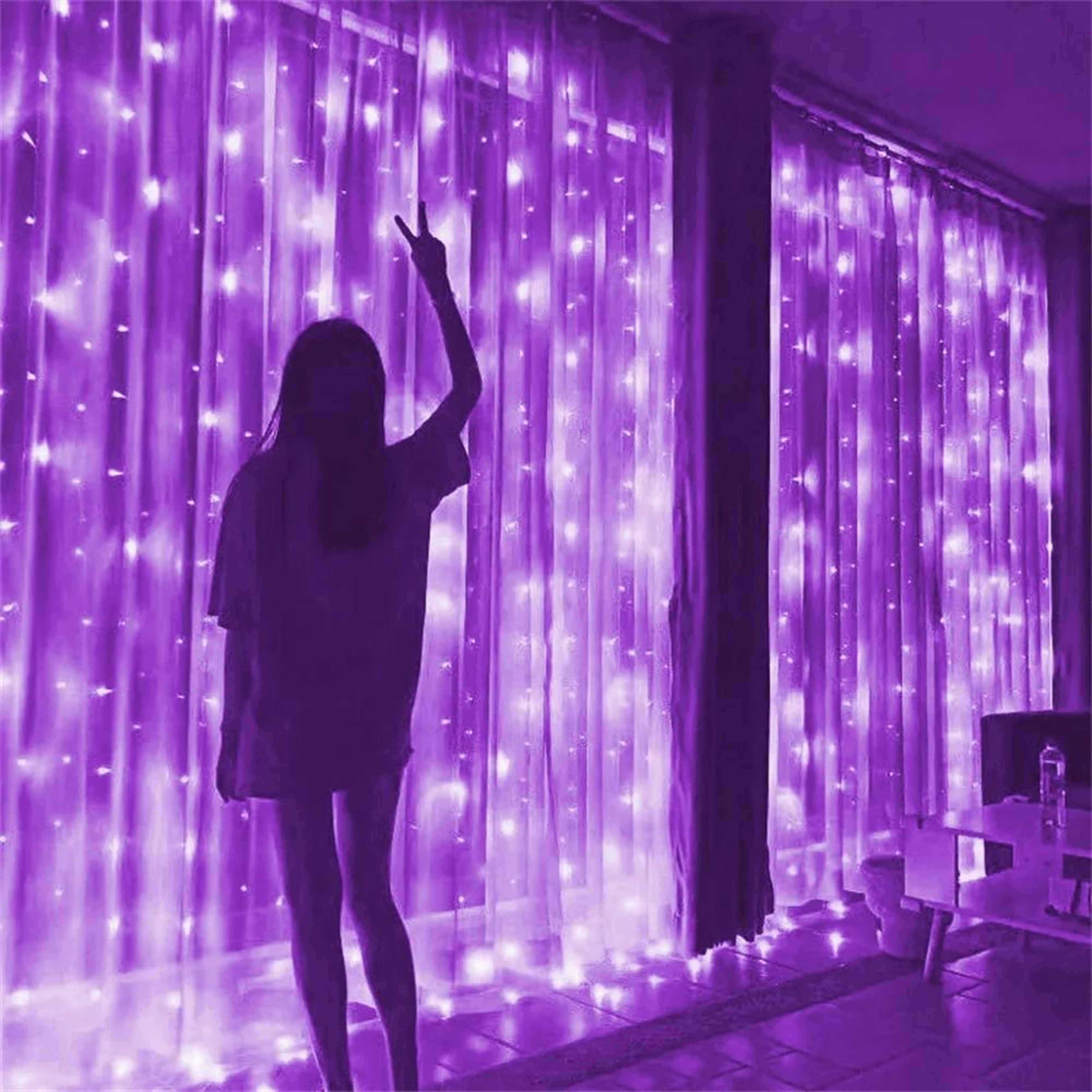 USB LED Remote Control Curtain Fairy Lights For Home  Events 11