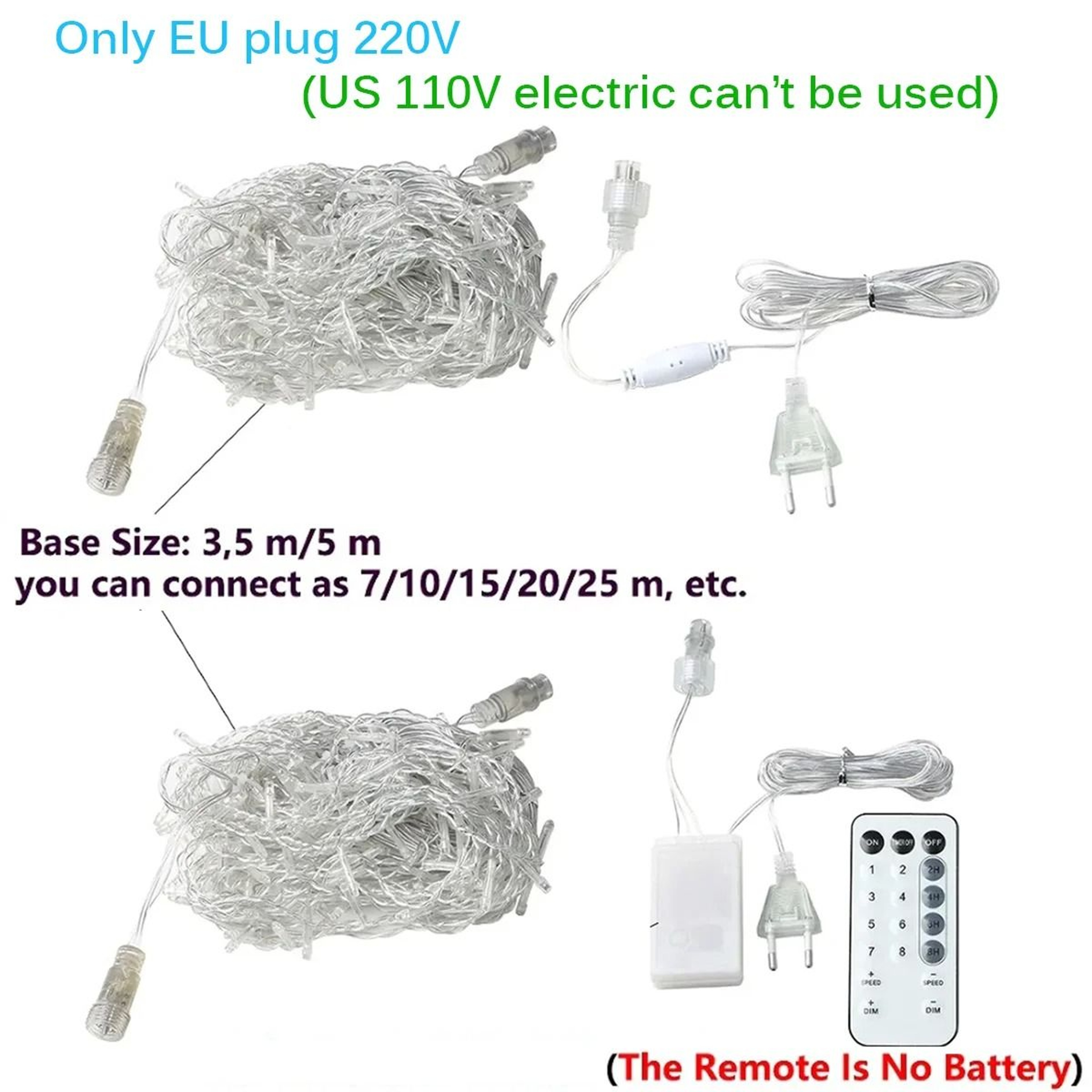 USB Remote Control LED Curtain Fairy Lights 3x3M  6x3M For Bedroom  Party Decor 1