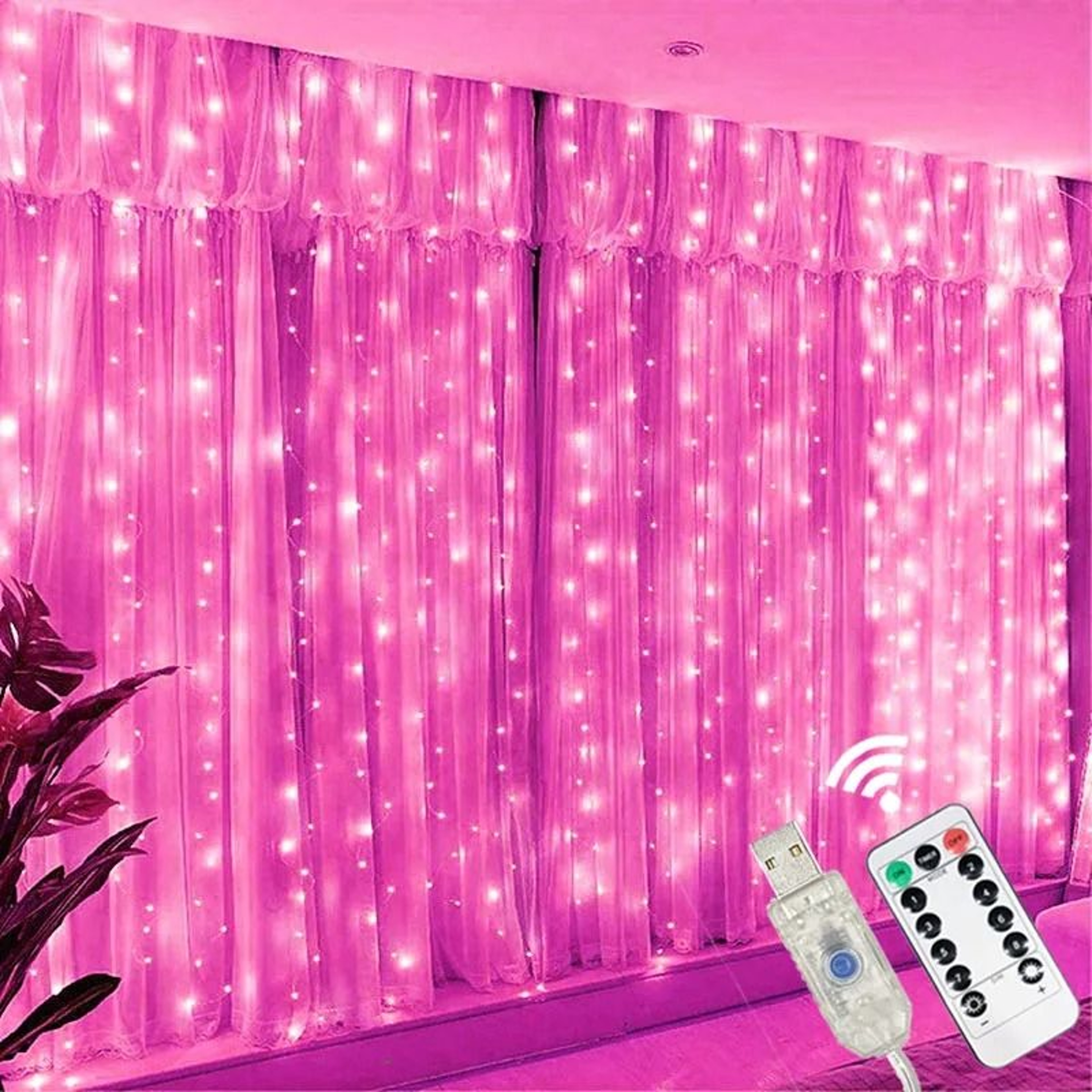 USB Remote Control LED Curtain Garland Fairy Lights 3x3M  6x3M For Ramadan  Event Decor 9