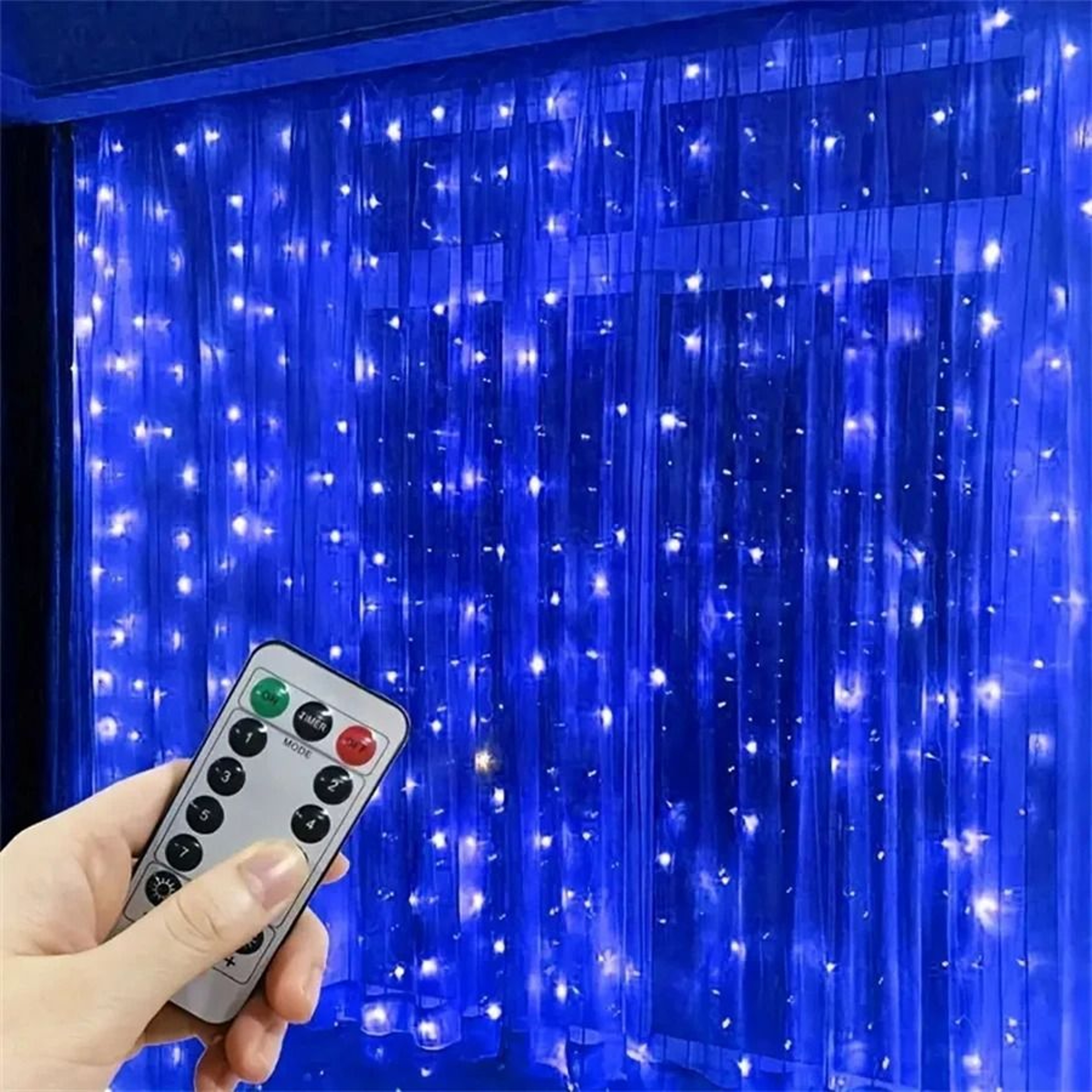 USB Remote Control Window LED Curtain String Lights With 8 Modes For Bedroom  Party Decor 6