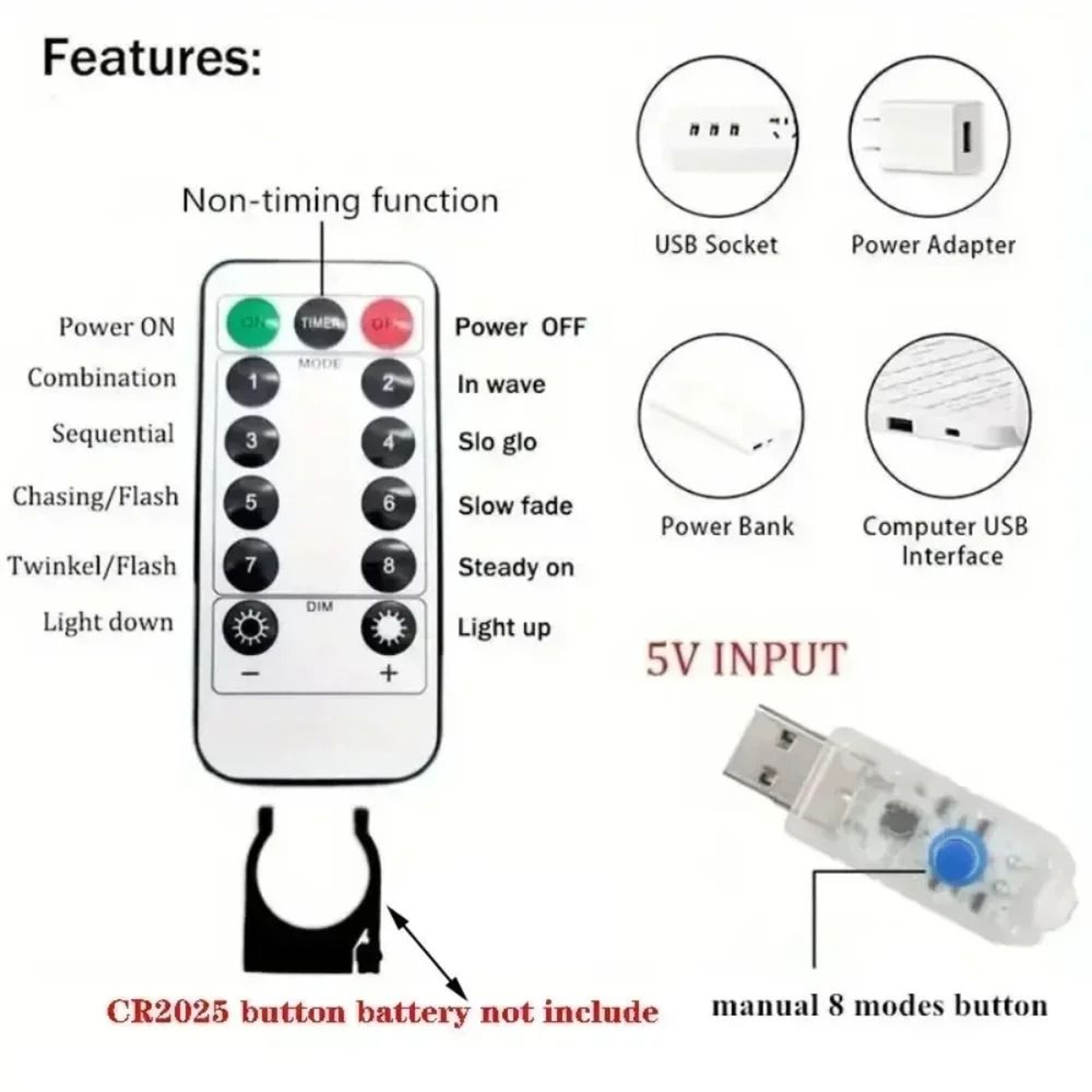 MultiSize USB Remote Control LED Curtain Fairy Garland Lights 3M6M For Bedroom  Living Room Decor 5