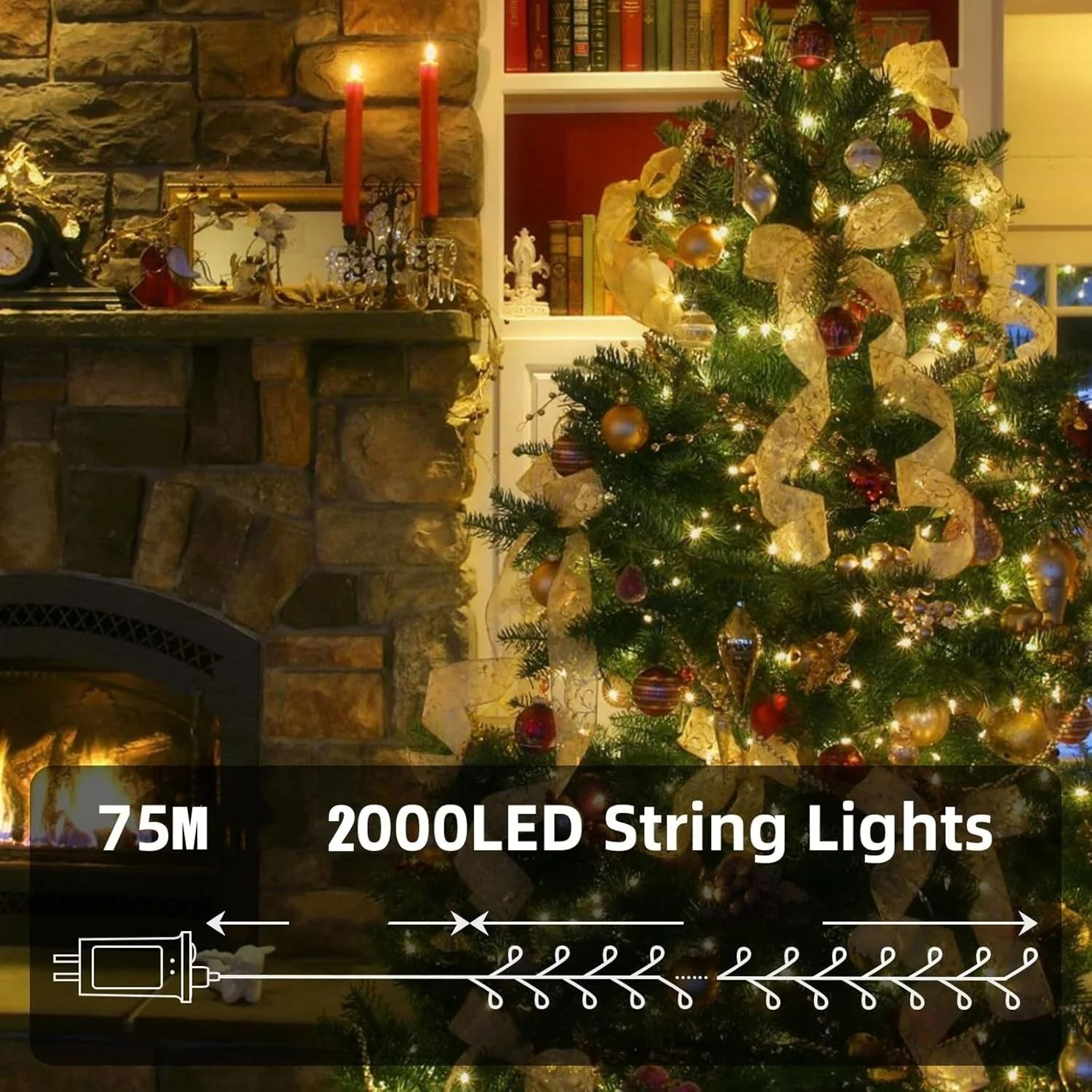 DC Powered LED Firecracker String Lights With Remote Control For Halloween  Holiday Decor 4