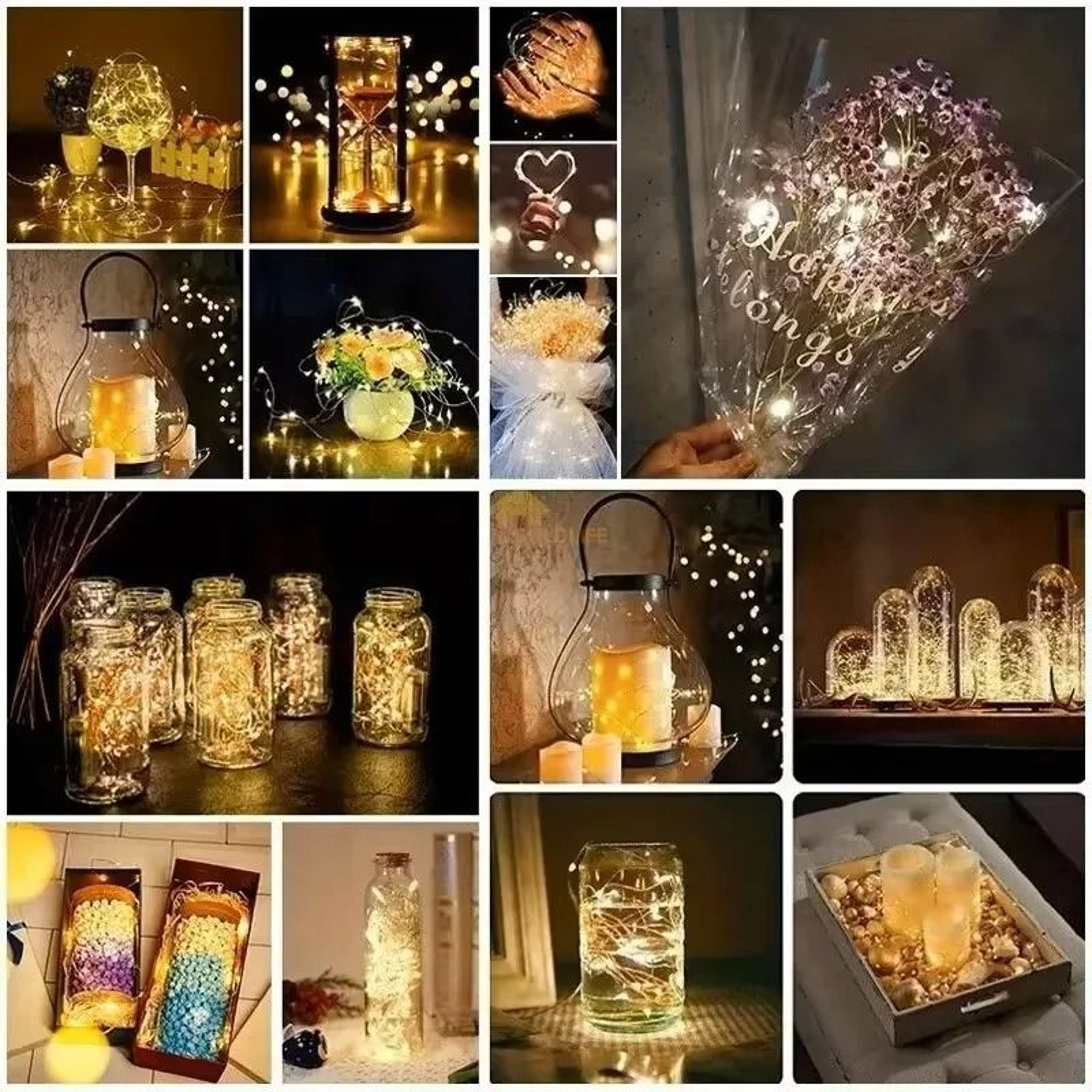 10Pack Colored BatteryPowered LED Fairy String Lights For Outdoor Room  Party Decor 6