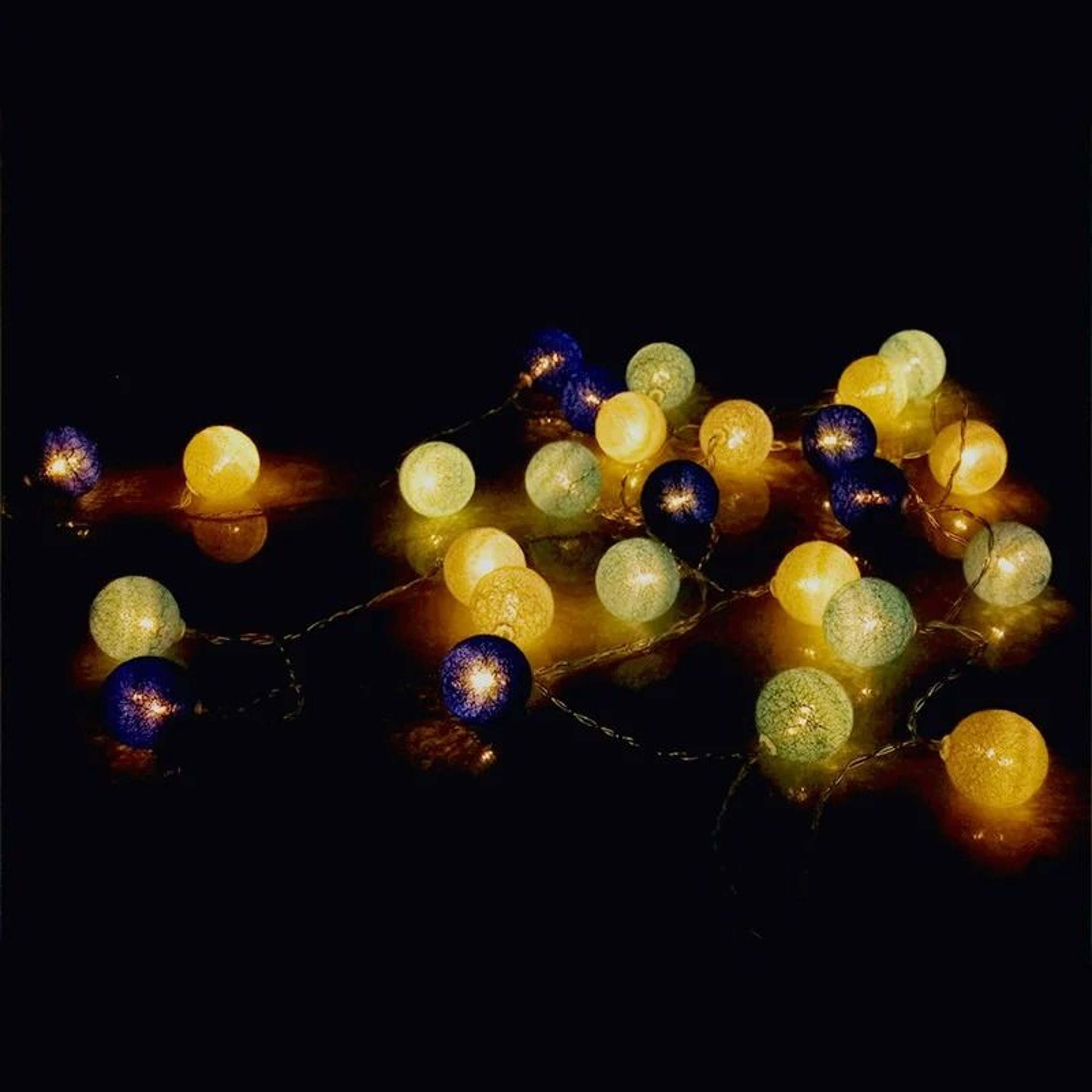 Handcrafted Cotton Thread Ball LED String Lights 102030 LEDs For Bedroom  Party Decor 5