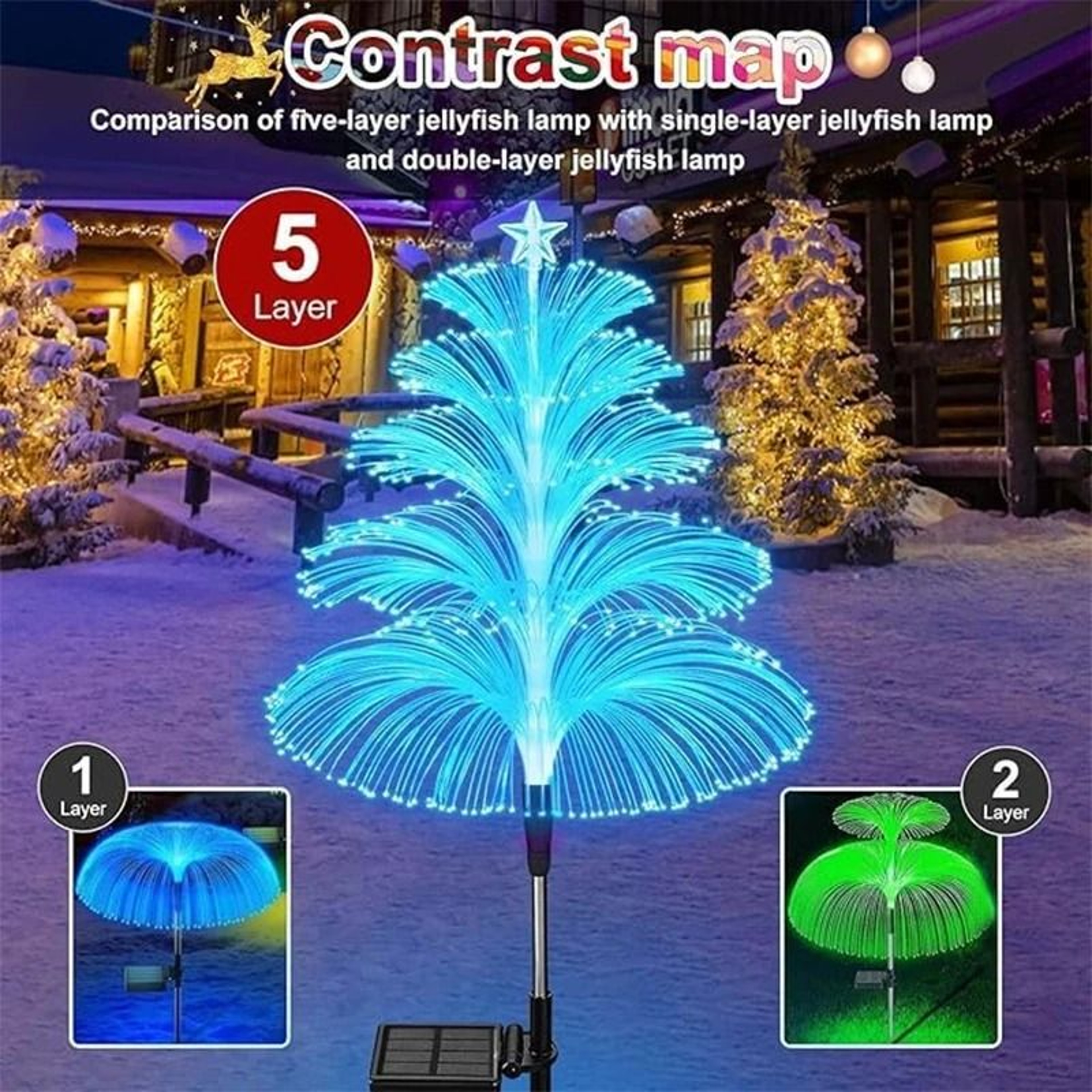 Solar ColorChanging Jellyfish Garden Lights IP65 Outdoor Landscape Stake Lamp 1