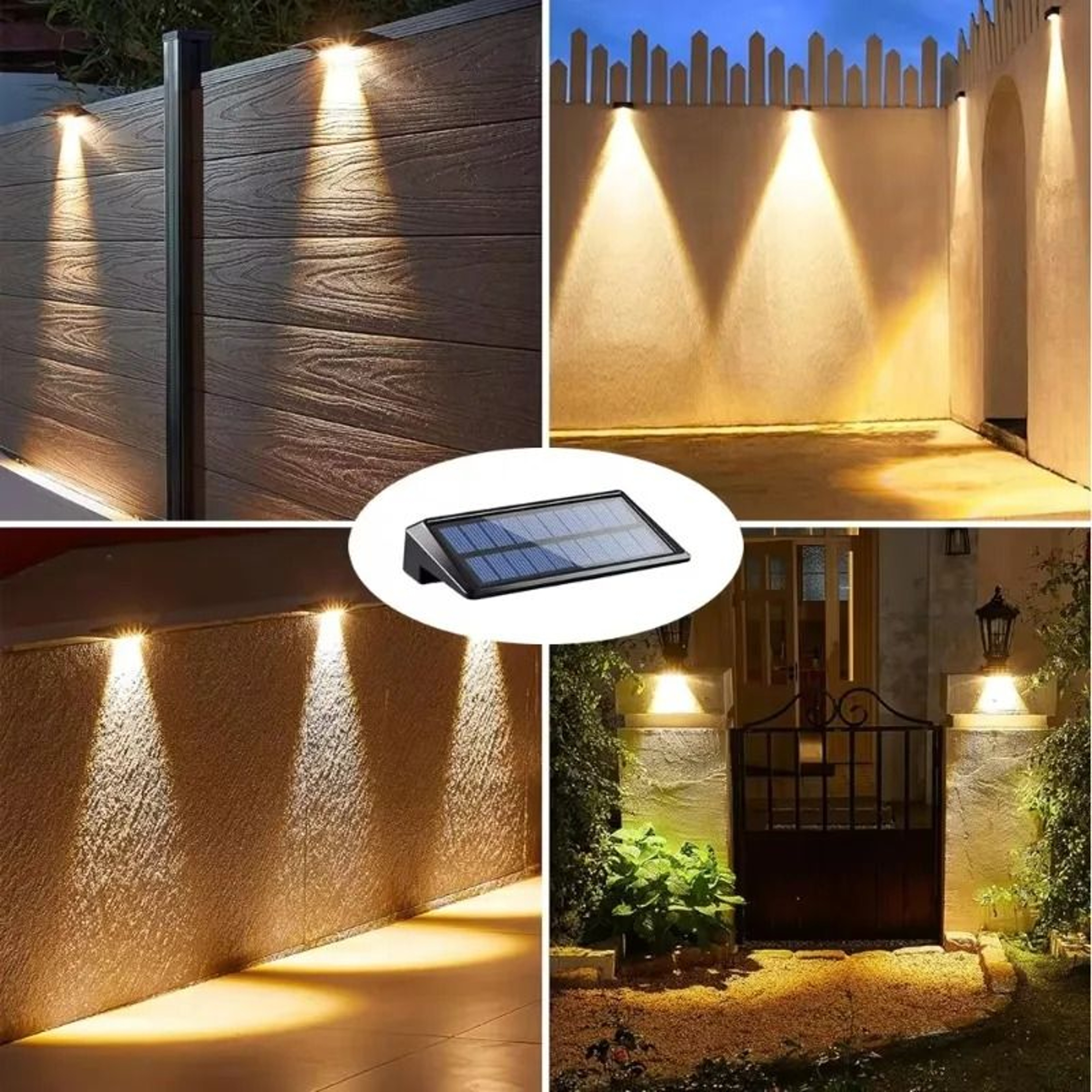 Outdoor Waterproof Solar Wall Sconce Lights For Home Garden Courtyard  Fence Decor 5