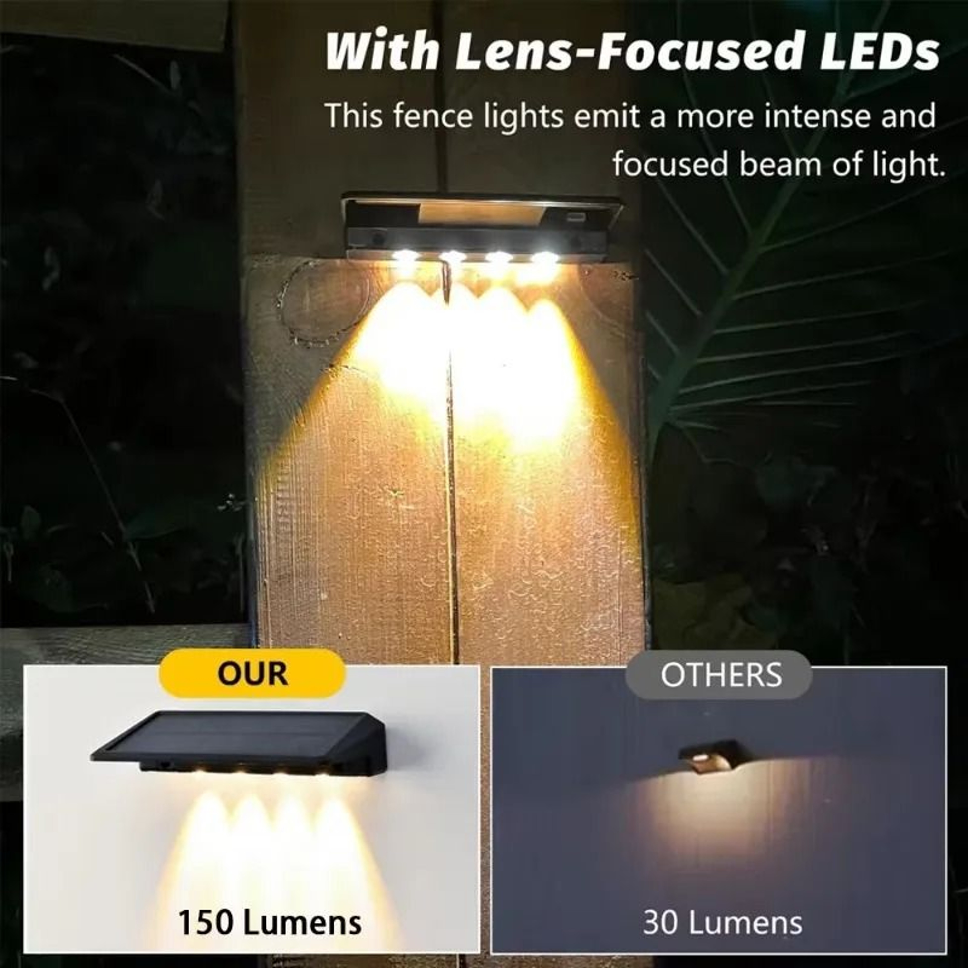 Outdoor Waterproof Solar Wall Sconce Lights For Home Garden Courtyard  Fence Decor 1