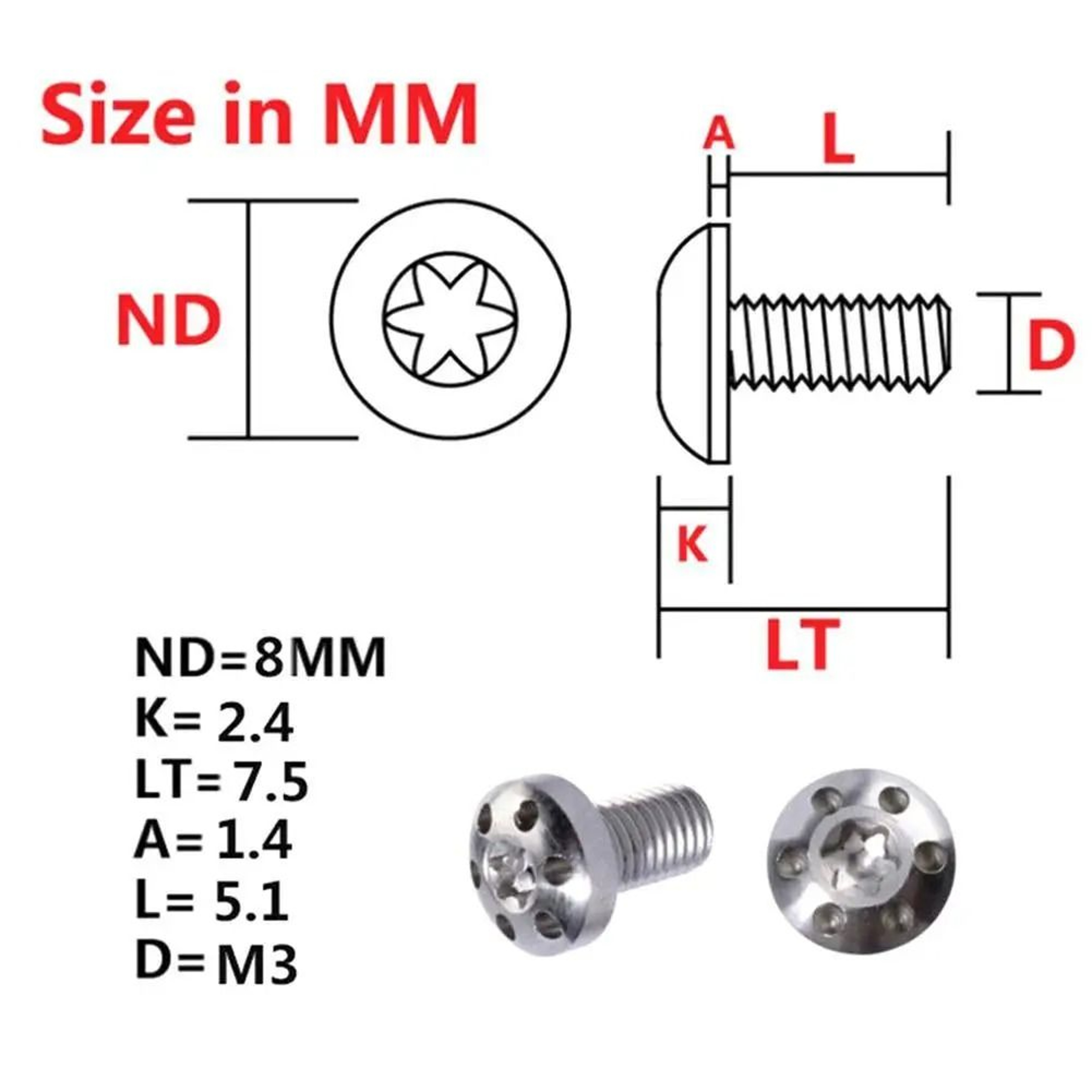 Grips Screws Kit For Beretta 92FS 92S M9 92A1 96A1 92 INOX Stainless Steel Torx Key Replacement Par 5