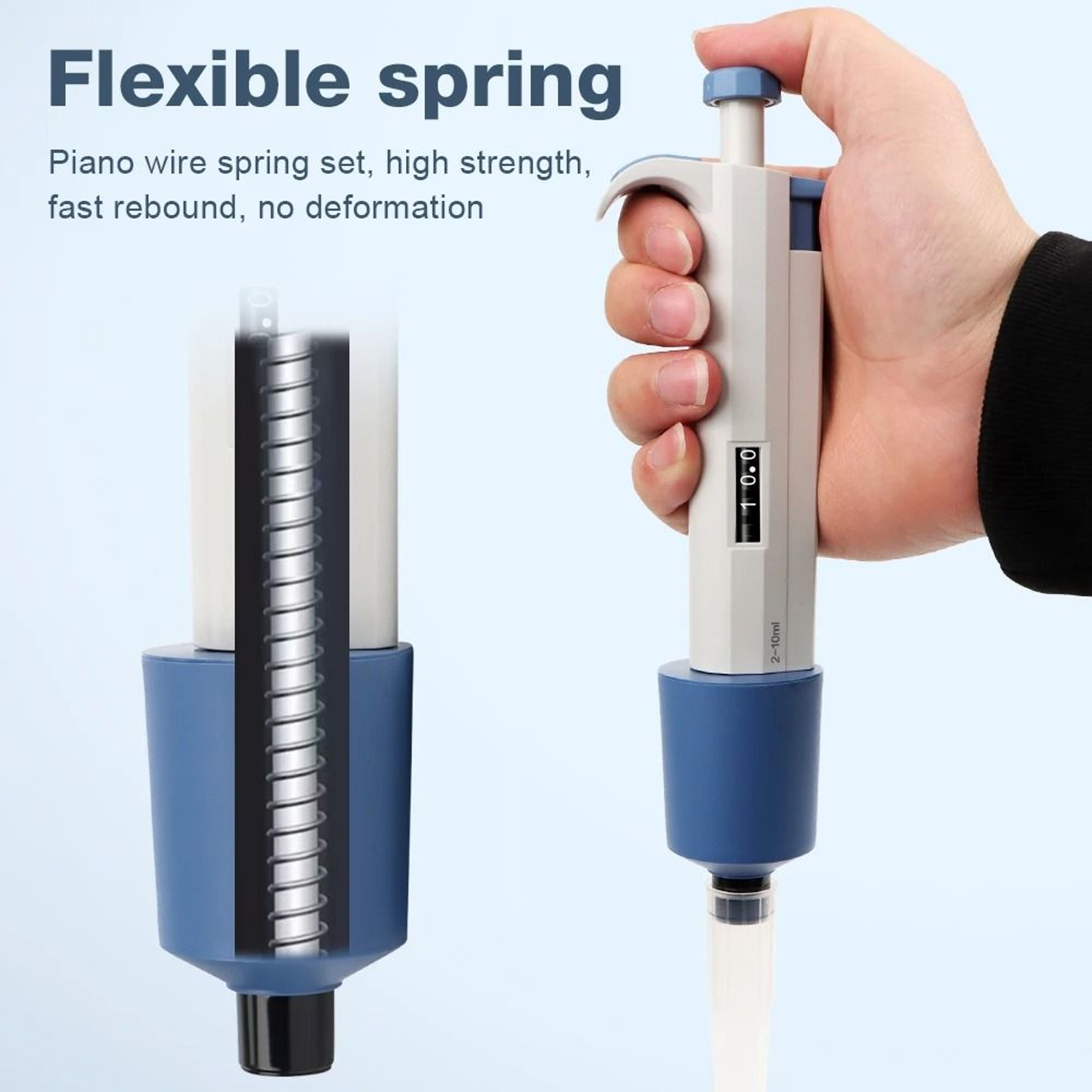 210ml Laboratory Adjustable SingleChannel Digital Micropipette Autoclavable Sample Dispenser With T 1