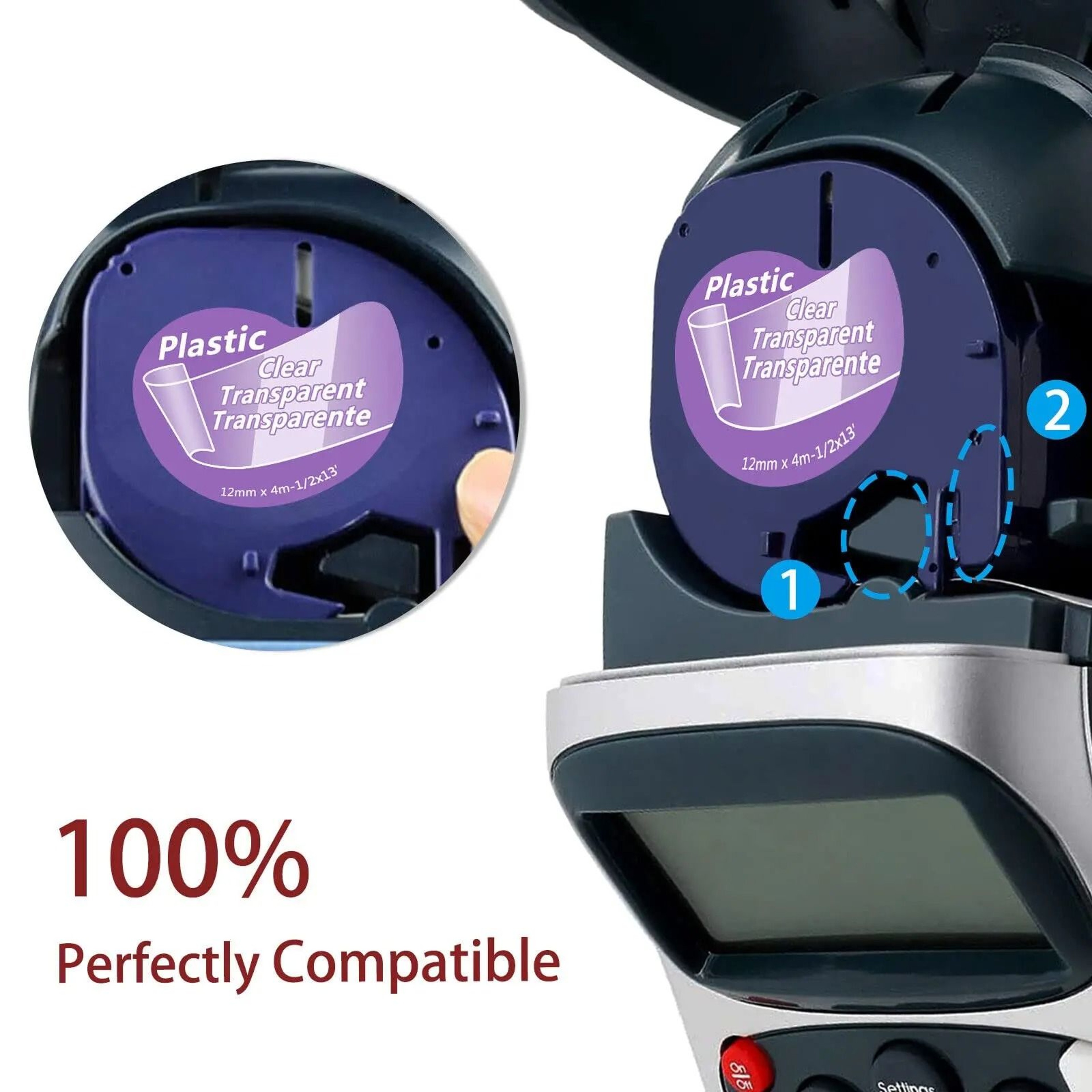 MultiPack Compatible Dymo LetraTag 12mm Label Tape Refills 1
