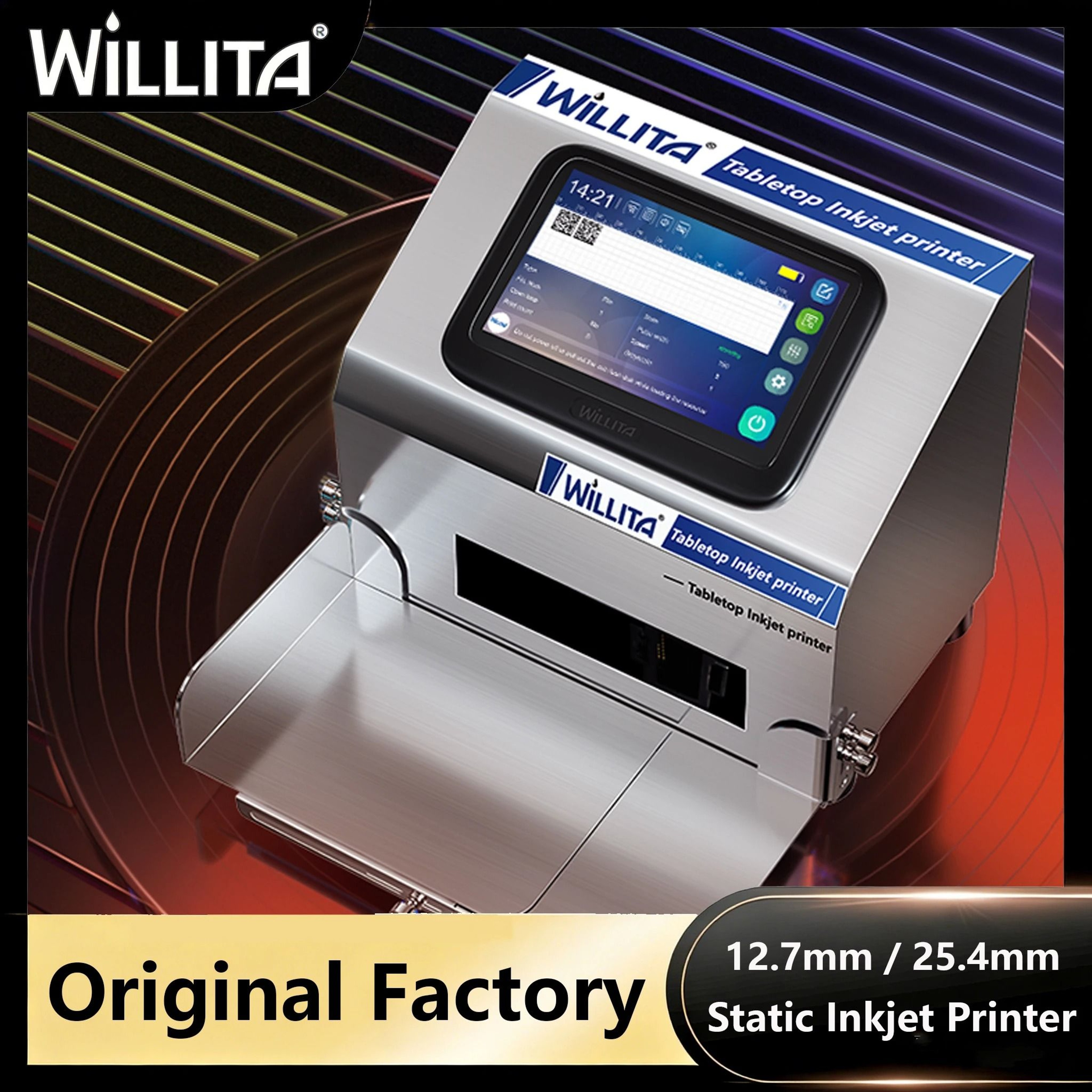 WILLITA Static Intelligent Inkjet Printer With 5Inch HD Color Touch Screen 0