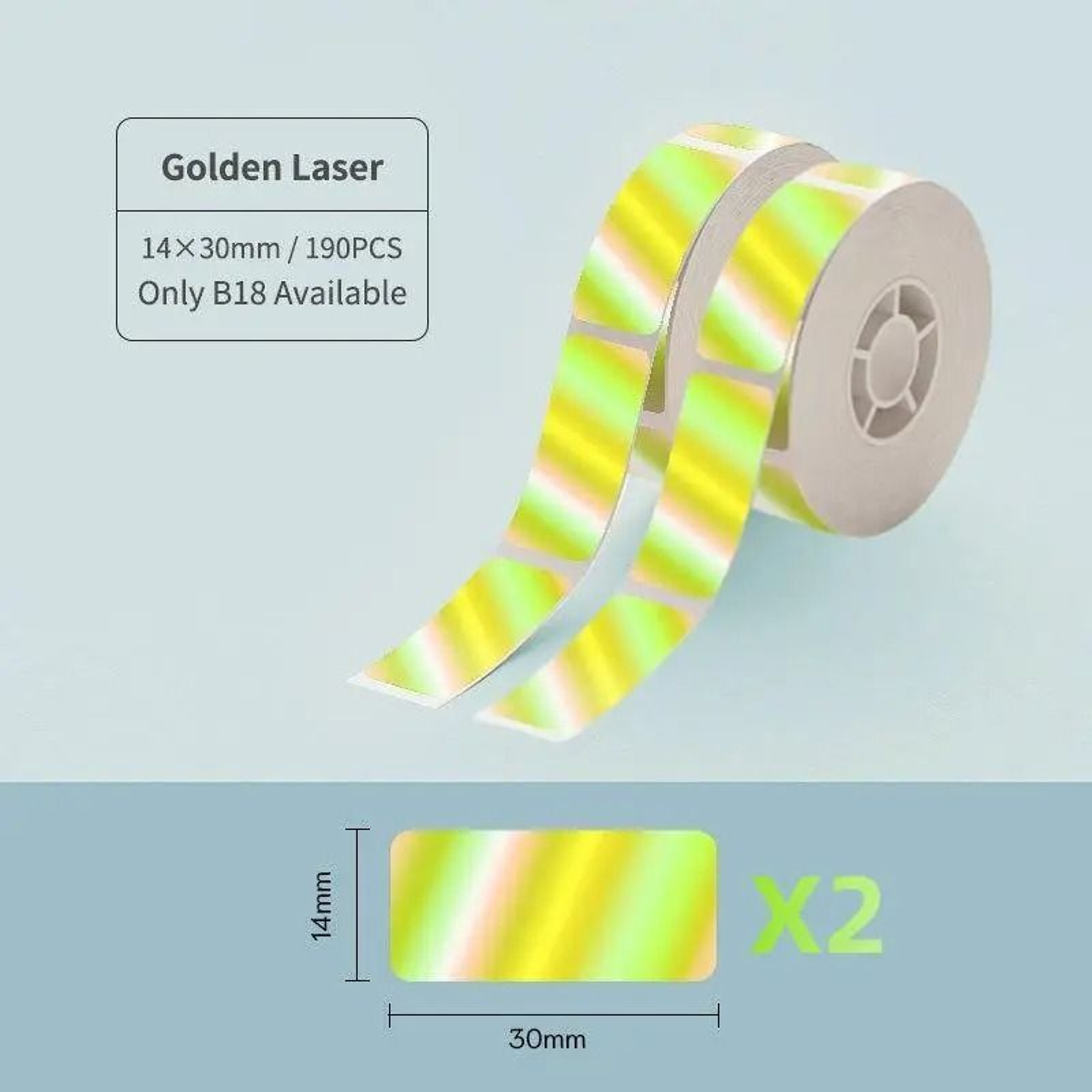 NIIMBOT B18 Thermal Transfer Color Label Tape Cartridges 14x30mm Series 13
