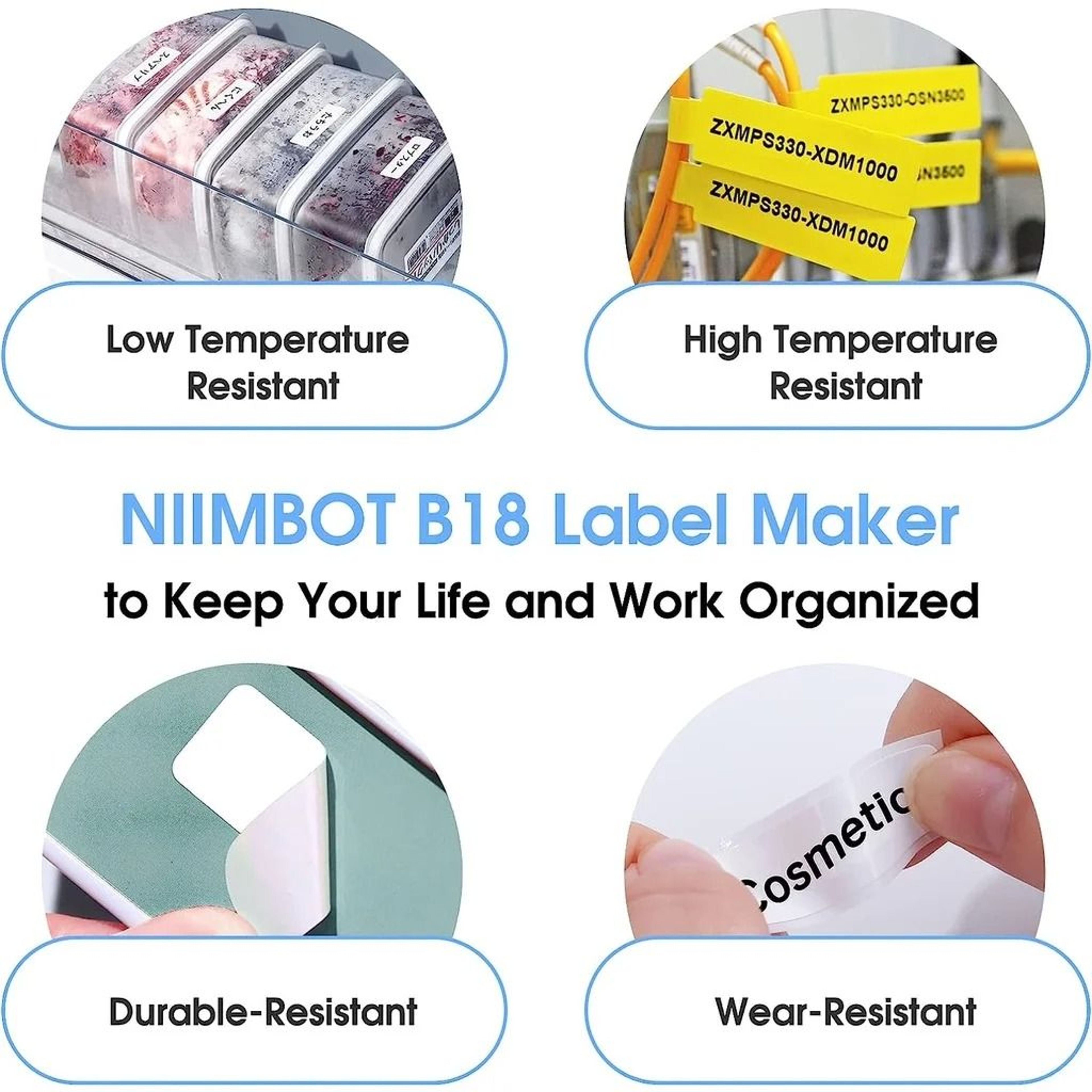 NIIMBOT B18 Thermal Transfer Color Label Tape Cartridges 14x30mm Series 5