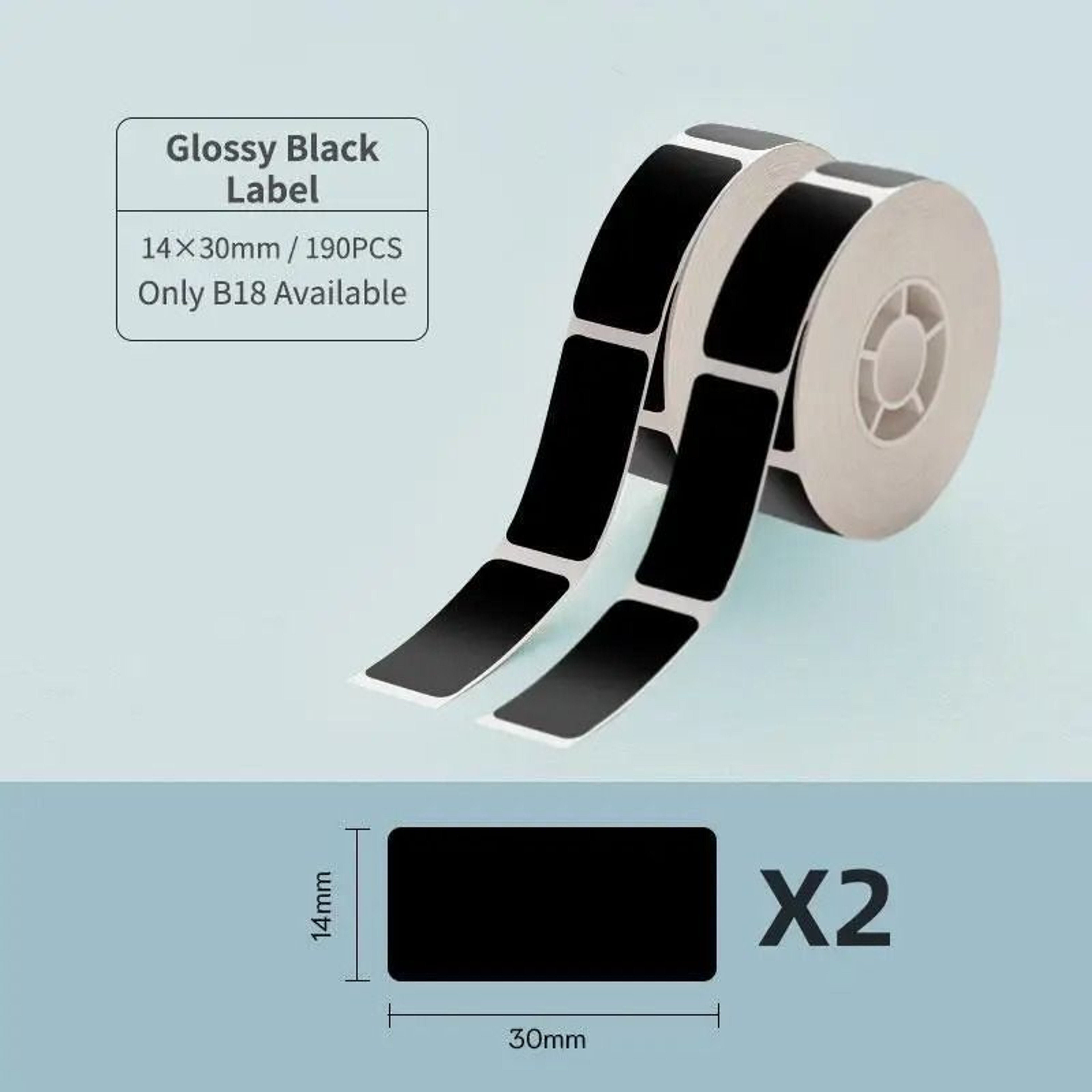 NIIMBOT B18 Thermal Transfer Color Label Tape Cartridges 14x30mm Series 15