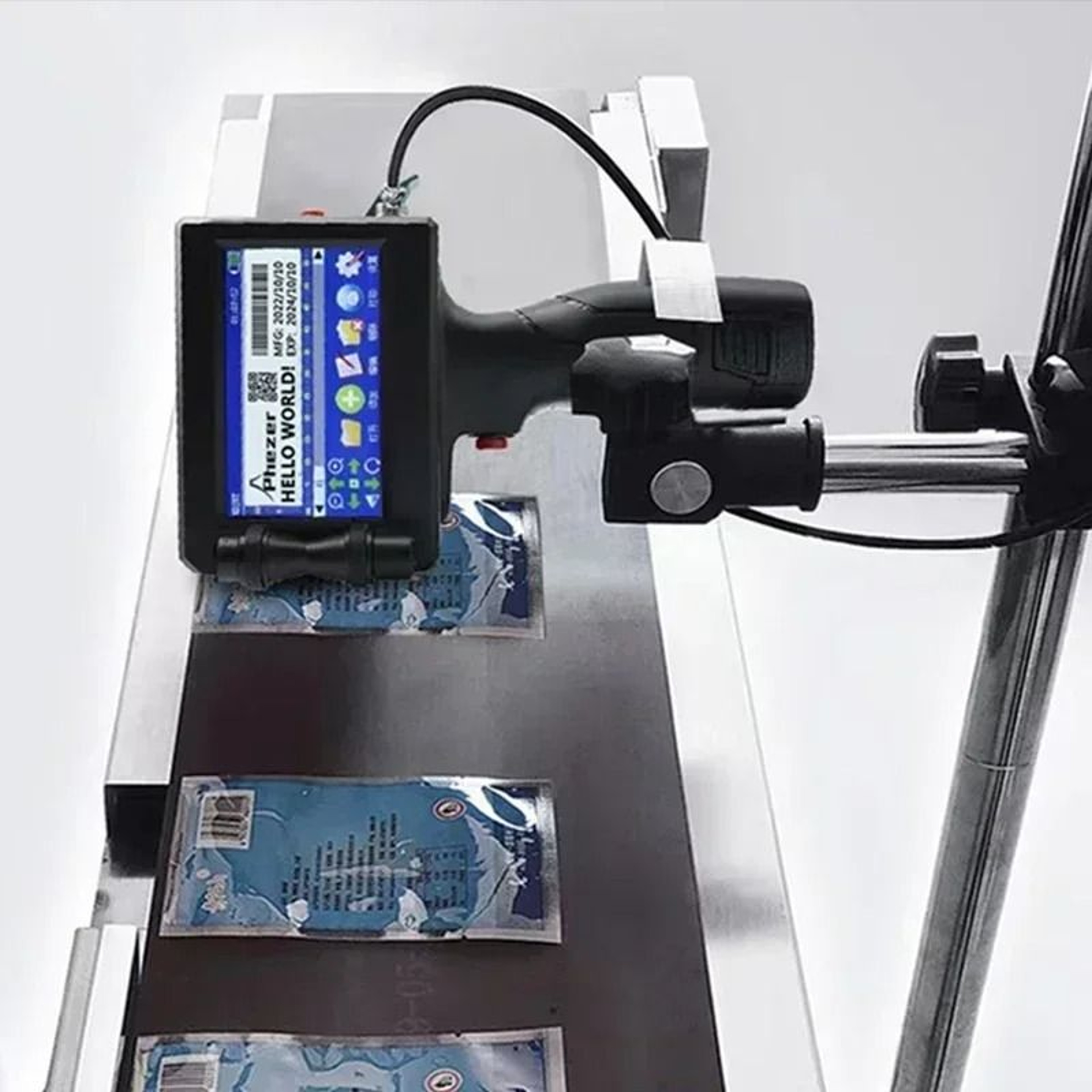 Phezer P15 Handheld Inkjet Printer 127mm  254mm For Expiry Date Batch Code  Barcode 5