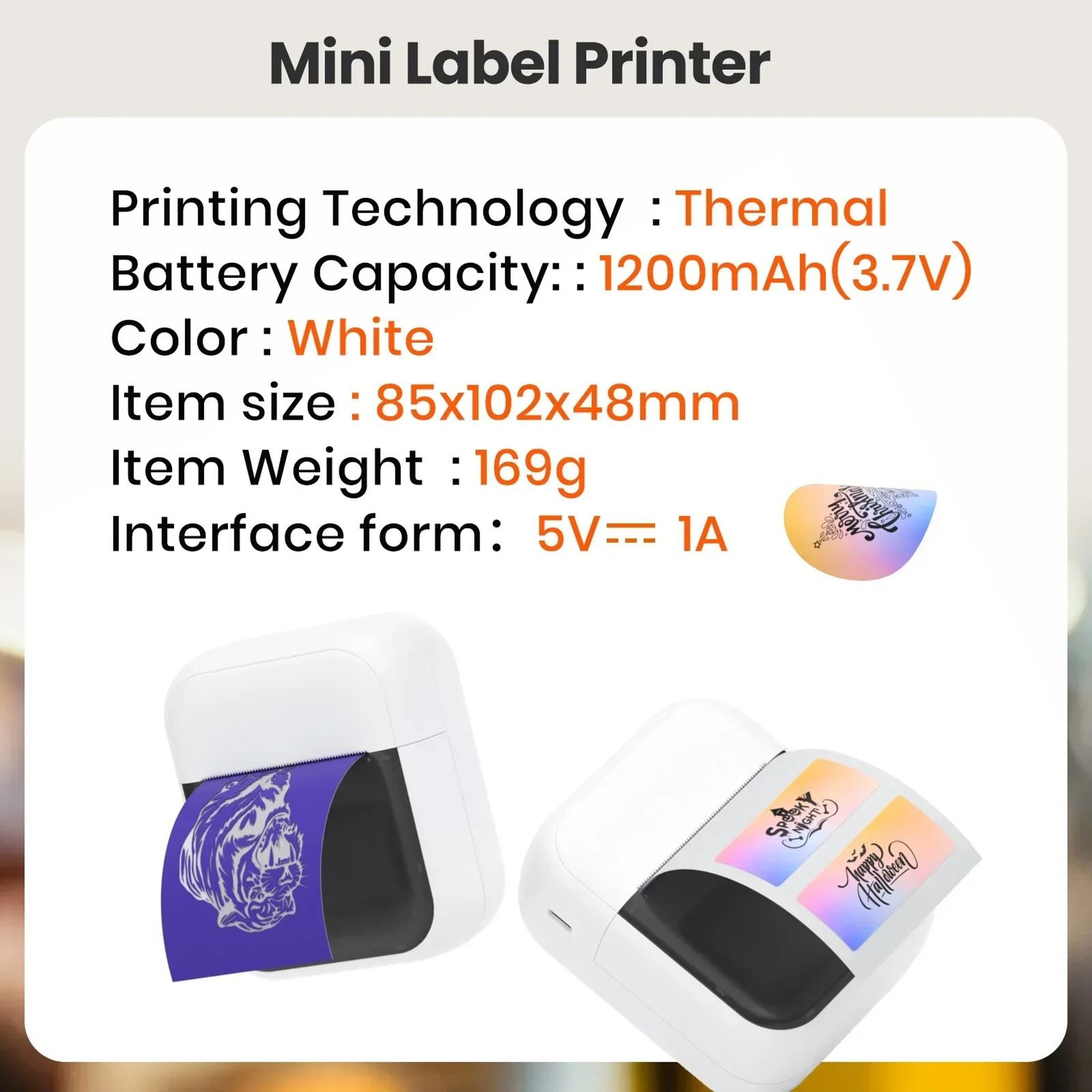 C50 Mini Portable Inkless Tattoo Transfer Printer 1557mm  2 Inch For Smartphone PC  IPad 5
