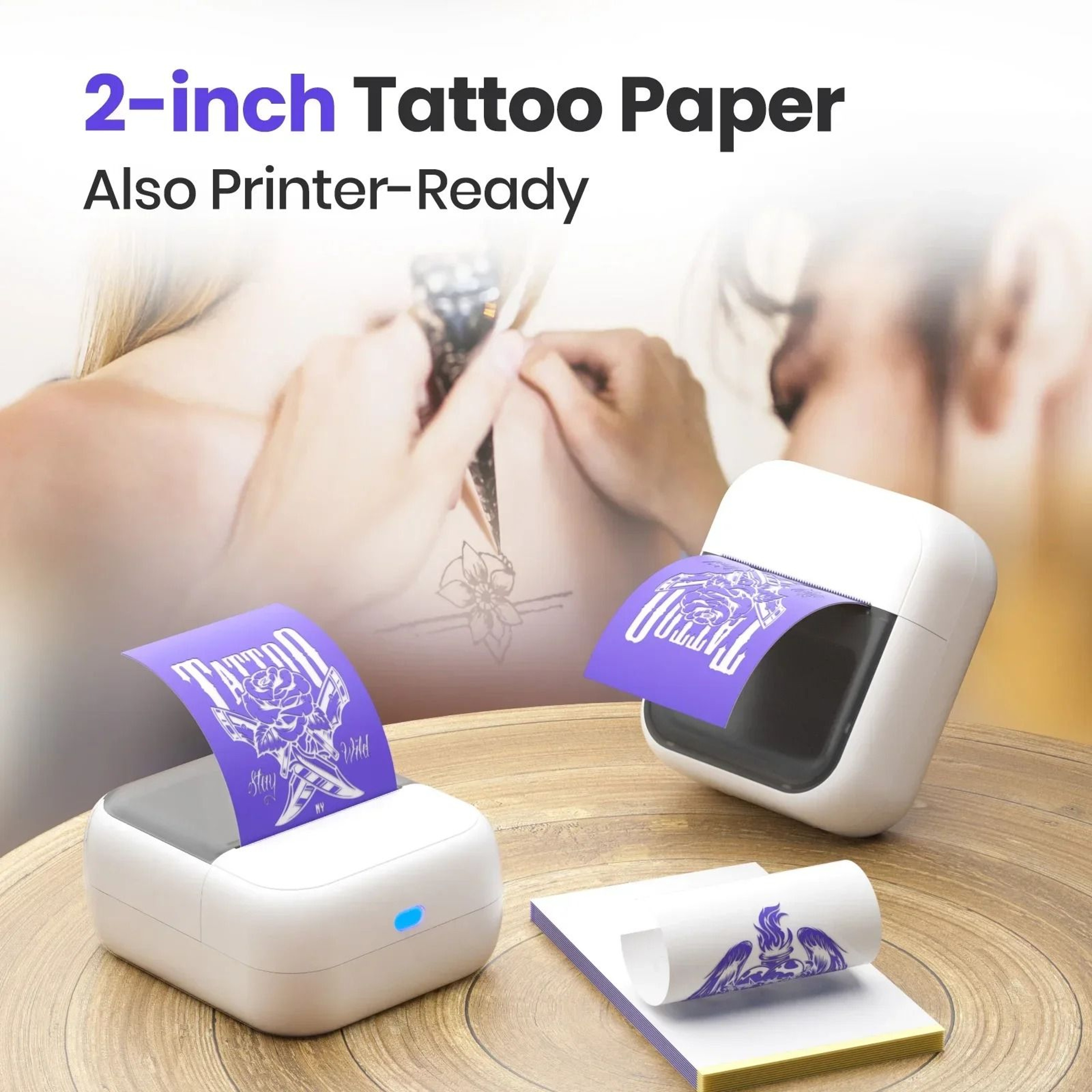 C50 Mini Portable Inkless Tattoo Transfer Printer 1557mm  2 Inch For Smartphone PC  IPad 3