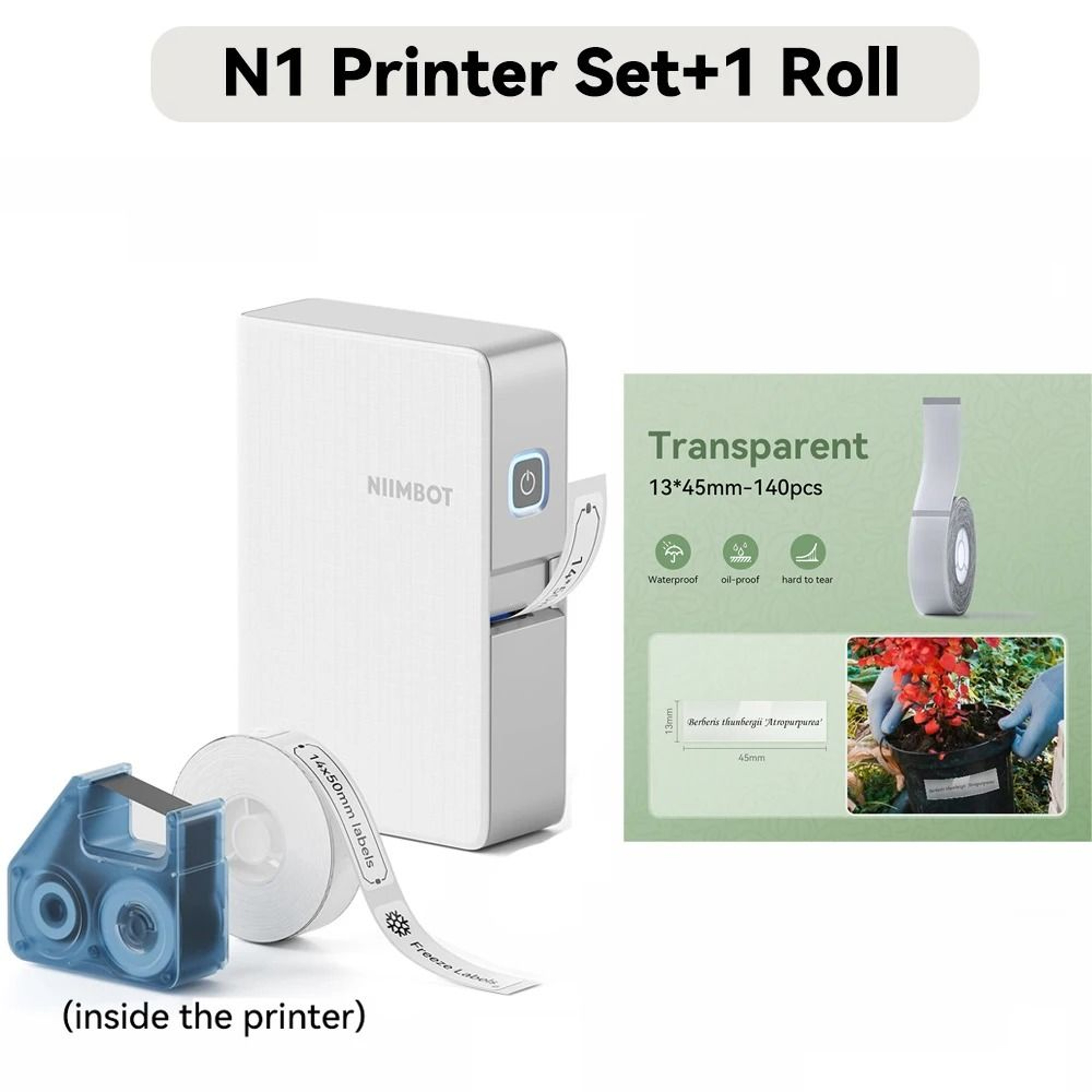 NIIMBOT N1  B18 Wireless Thermal Transfer Label Printer For Office Name Tags Switches  DIY Notes 12