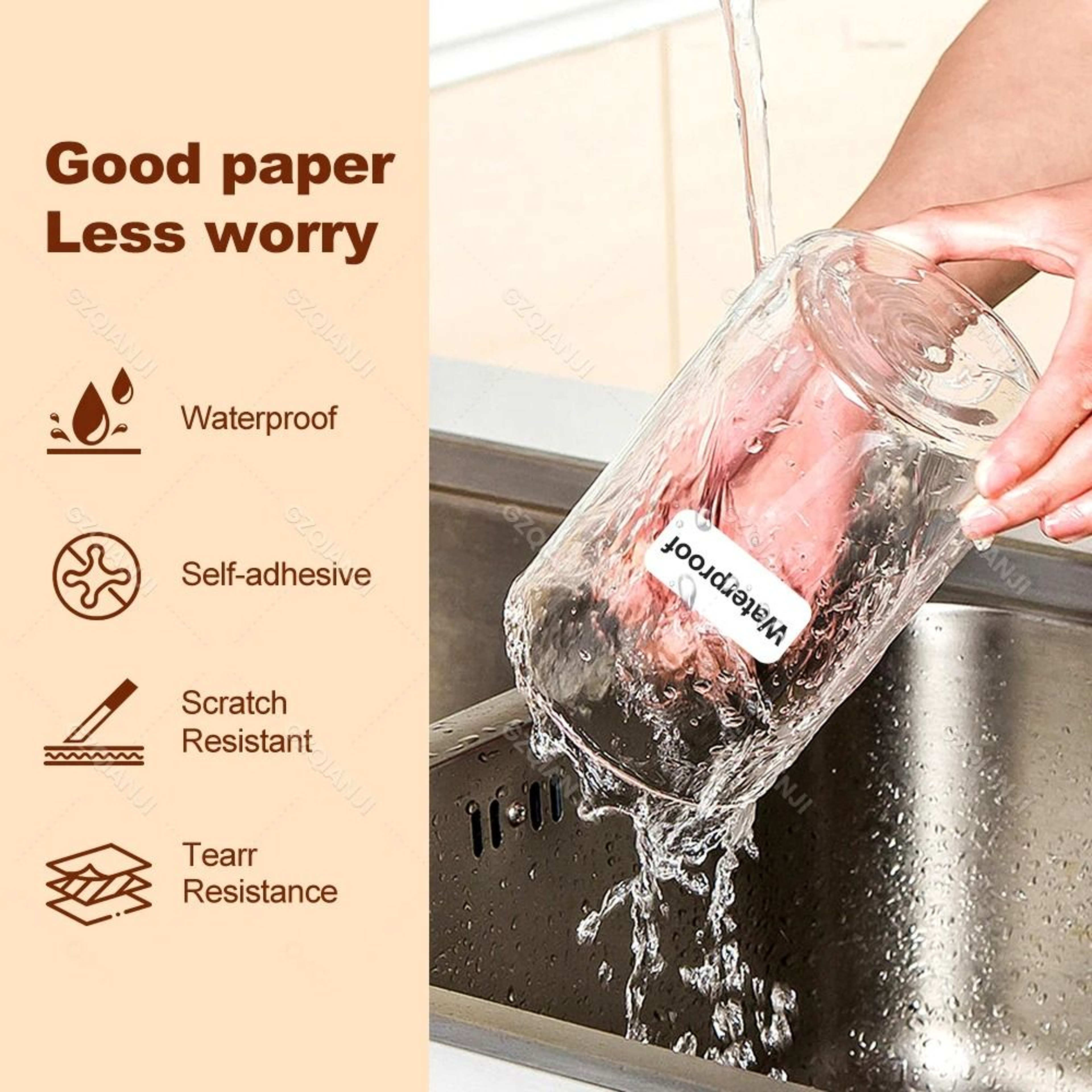 NIIMBOT D11 D110  D101 White Thermal Label Roll SelfAdhesive Waterproof Paper For D11 Series Printe 3