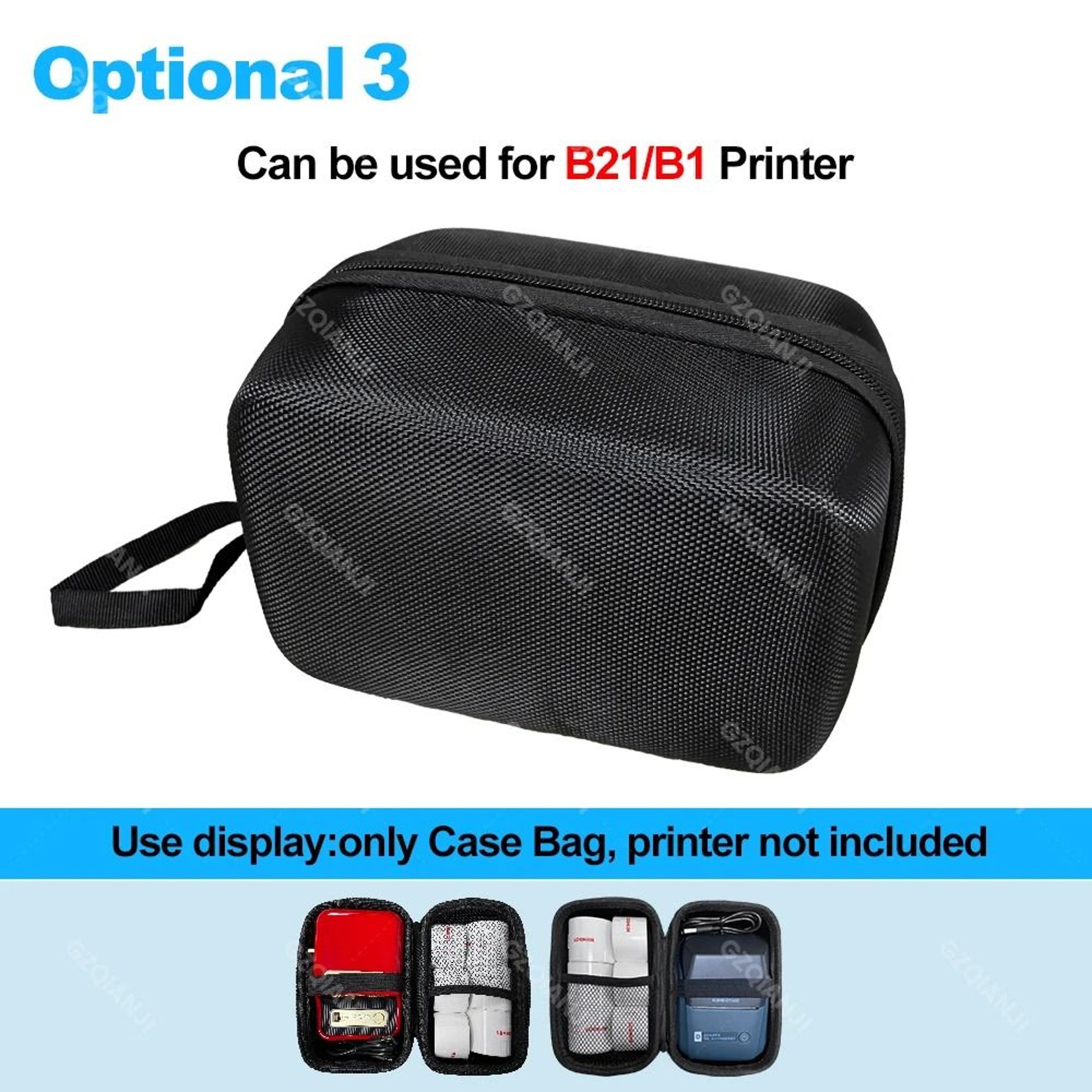 Protective Travel Storage Bag Case In Gray  Black For NIIMBOT D11 D101 D110 B1 B21  B203 Printers 8