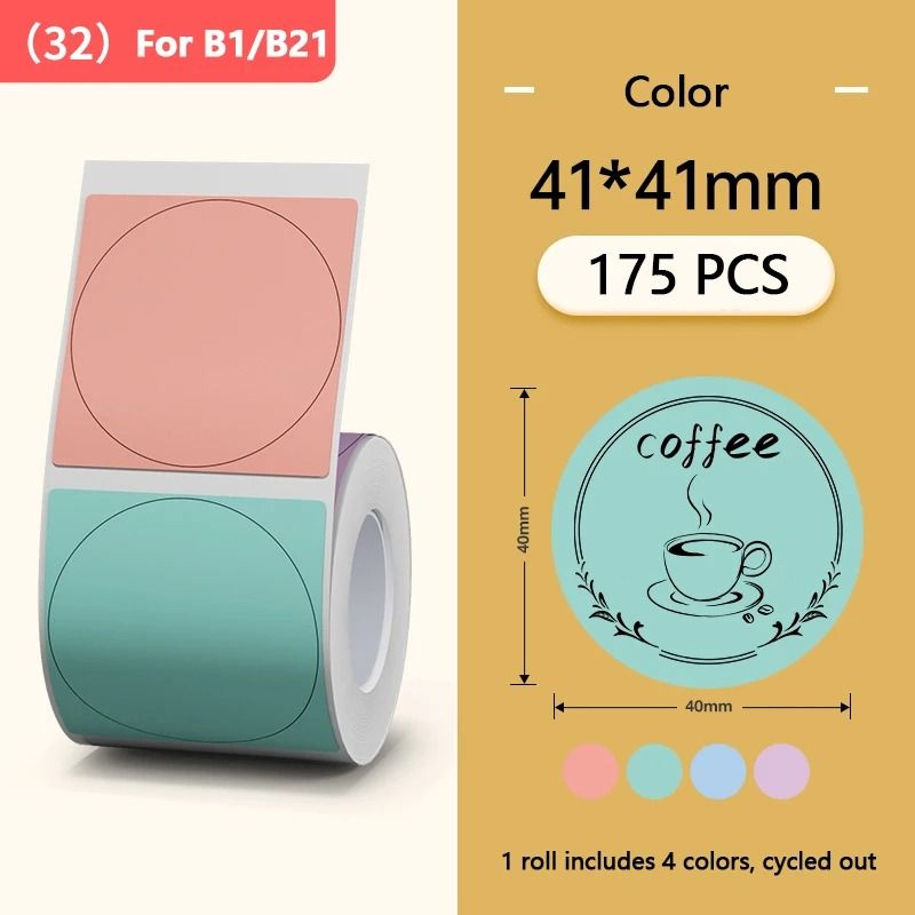 NIIMBOT B1 B21 B203  B3S Cartoon Pattern Thermal Label Roll Waterproof Stickers For Smart Label Pri 9