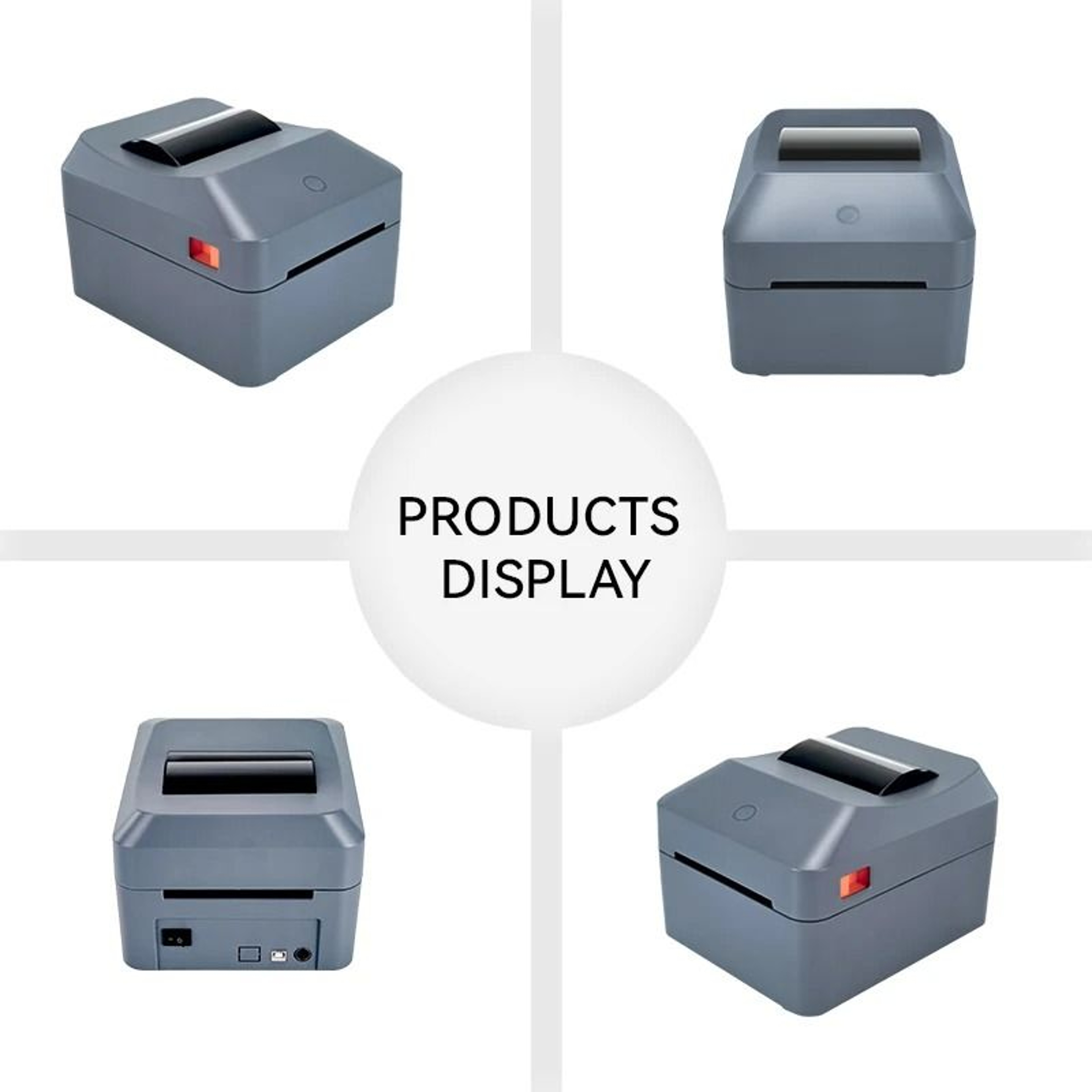4x6 Thermal Shipping Label Printer With Internal Paper Roll Compartment For USPS UPS  FedEx Barcode 4