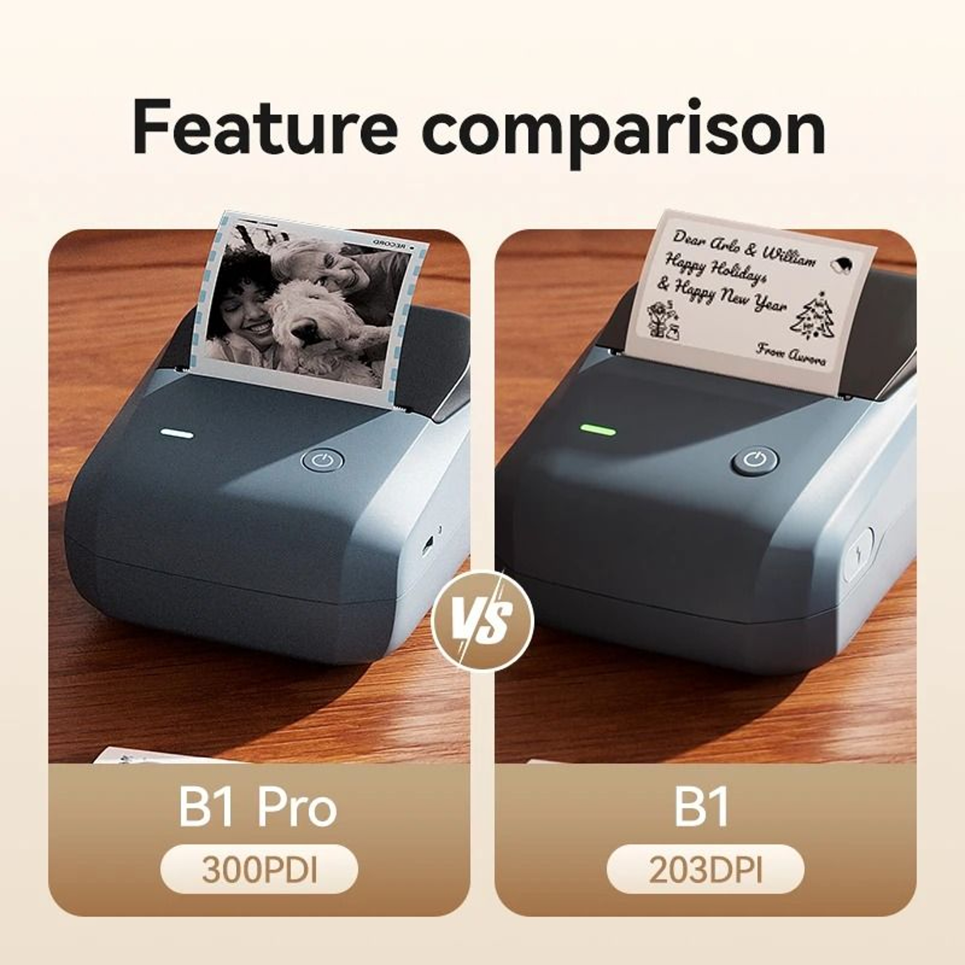 NIIMBOT B1 Pro Label Printer 300 DPI HighDefinition Red  Black Color Direct Thermal SelfAdhesive Ma 1