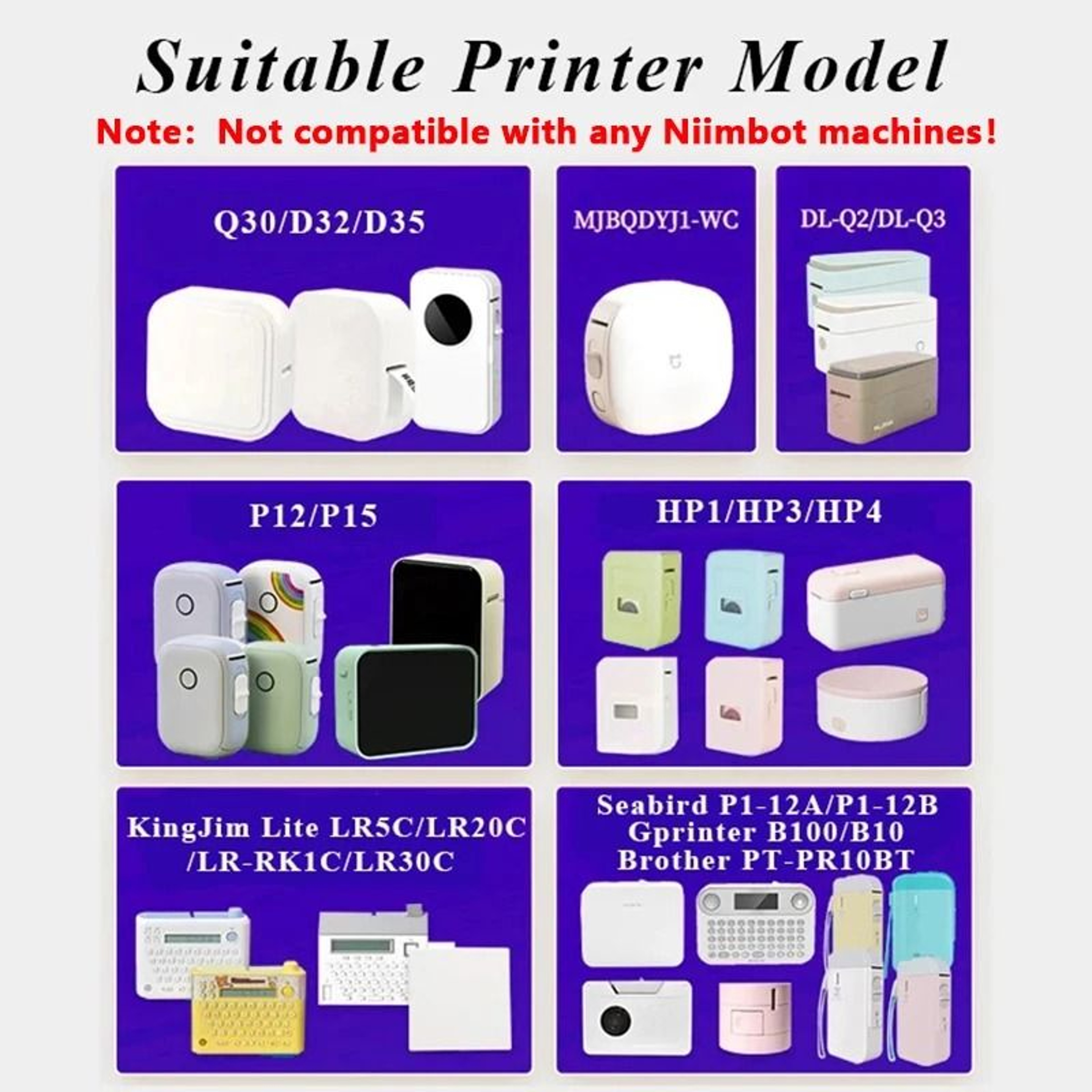Marklife White SelfAdhesive Thermal Label Paper Roll Set Compatible With Marklife P15 P12 P11 D30   1
