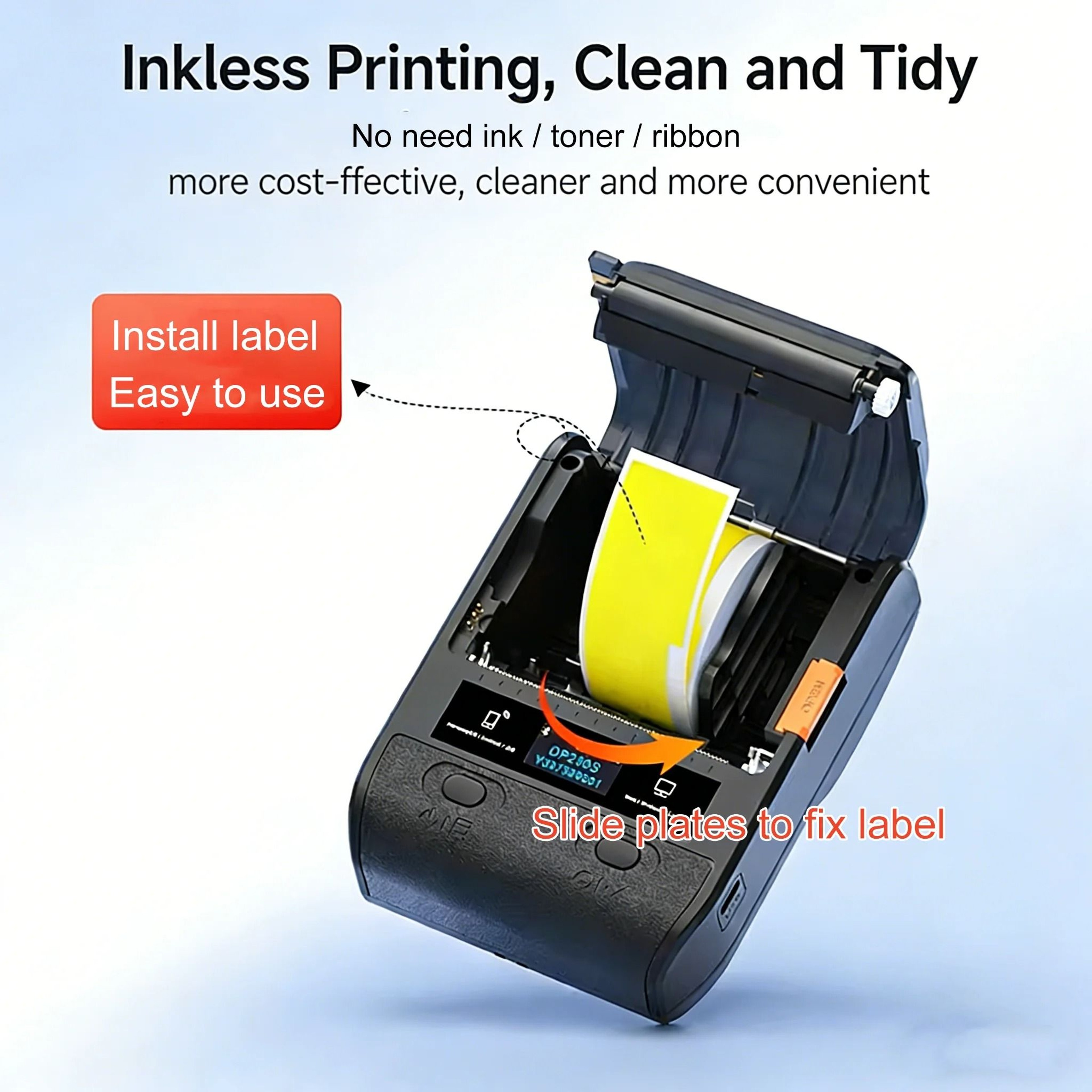 DETONGER 300DPI DP230S DP30S Wireless Mobile Thermal Label Printer Barcode Maker For Android  IOS 4